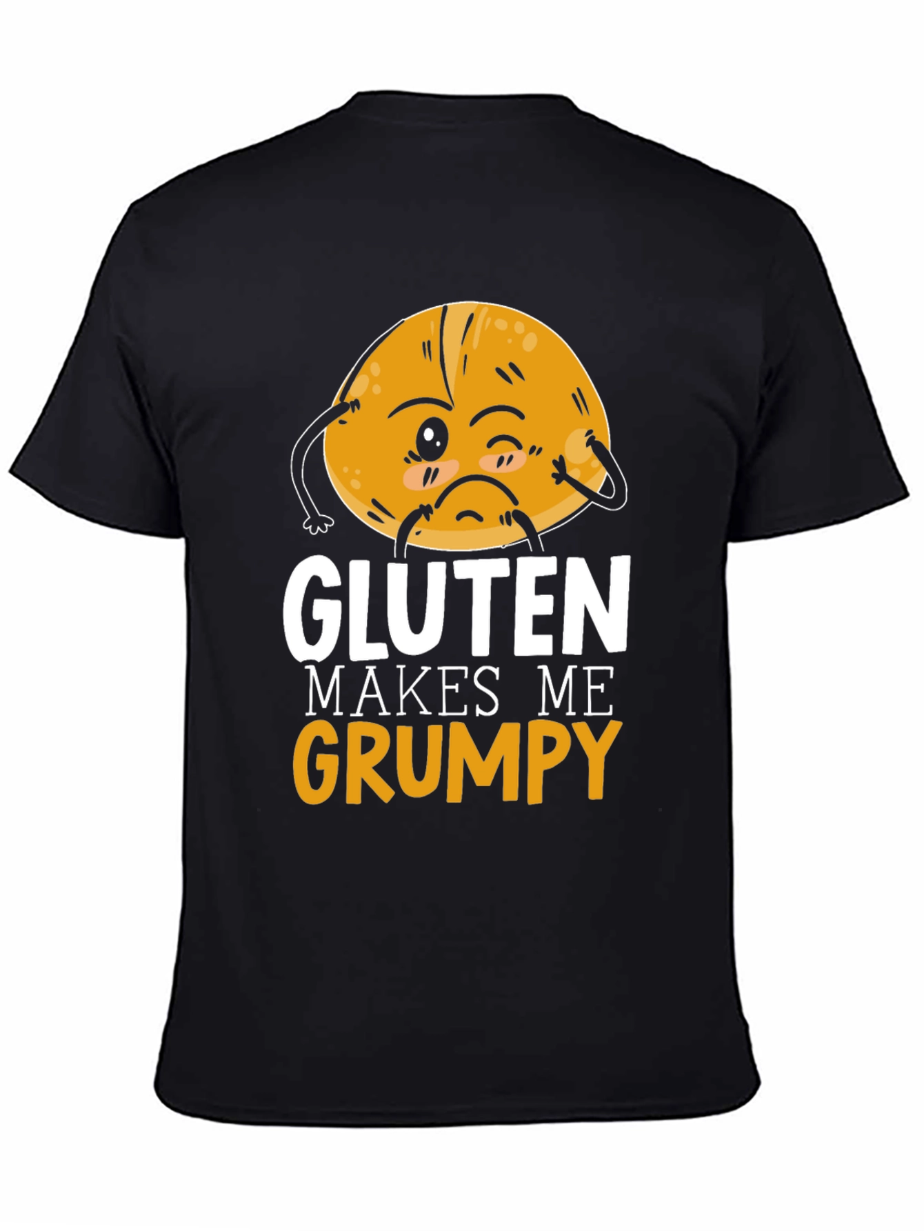 Gluten Makes Me Grumpy T-Shirt - Funny Food Allergy Tee