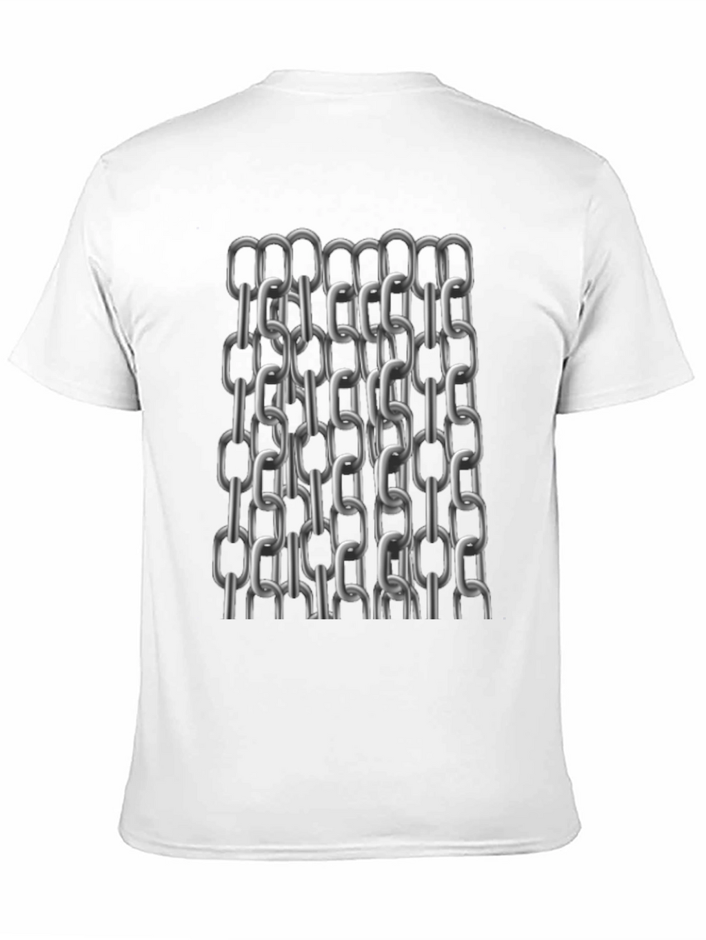 Metal Chain Print T-Shirt - Modern Black Tee