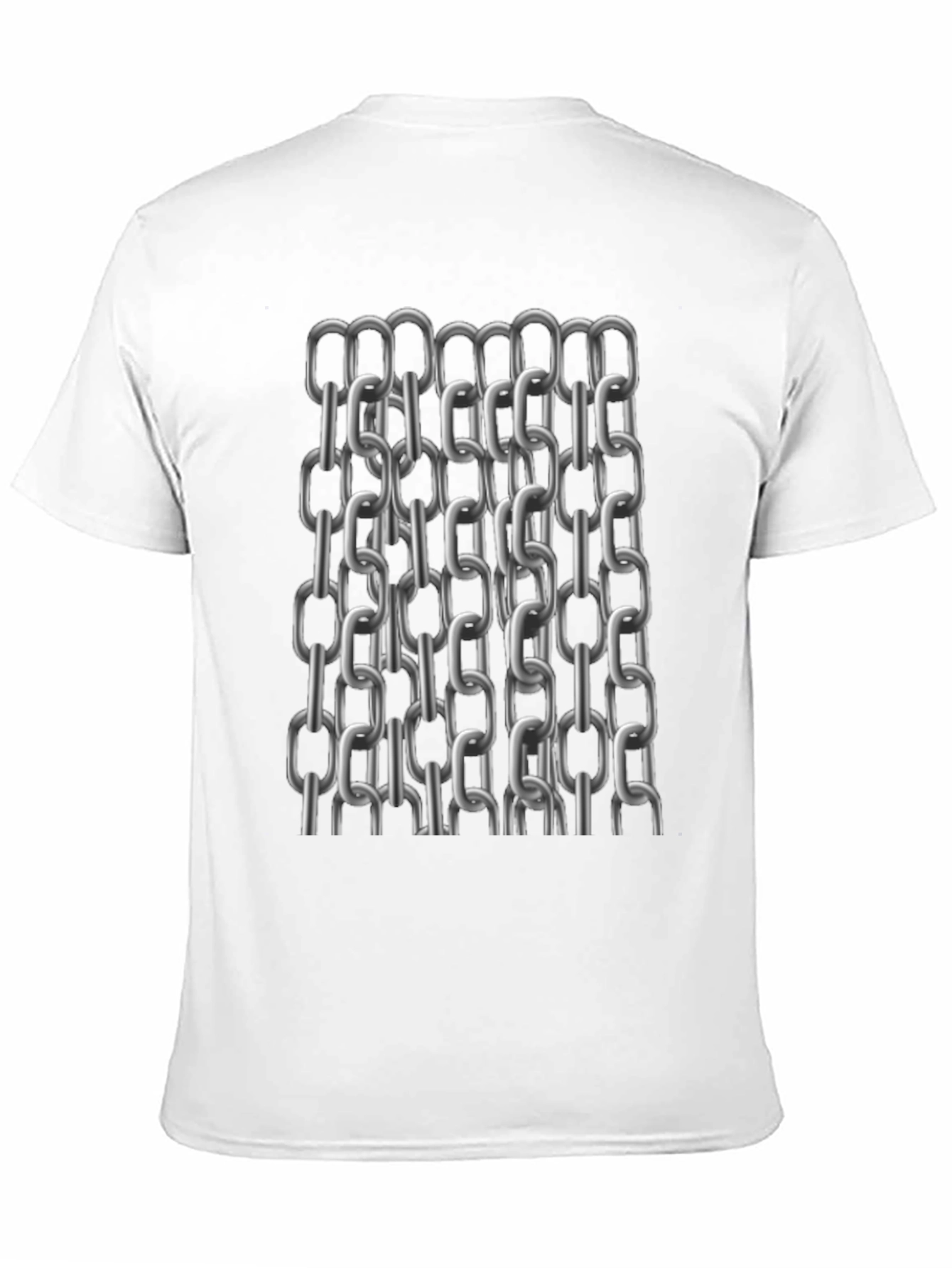 Metal Chain Print T-Shirt - Modern Black Tee