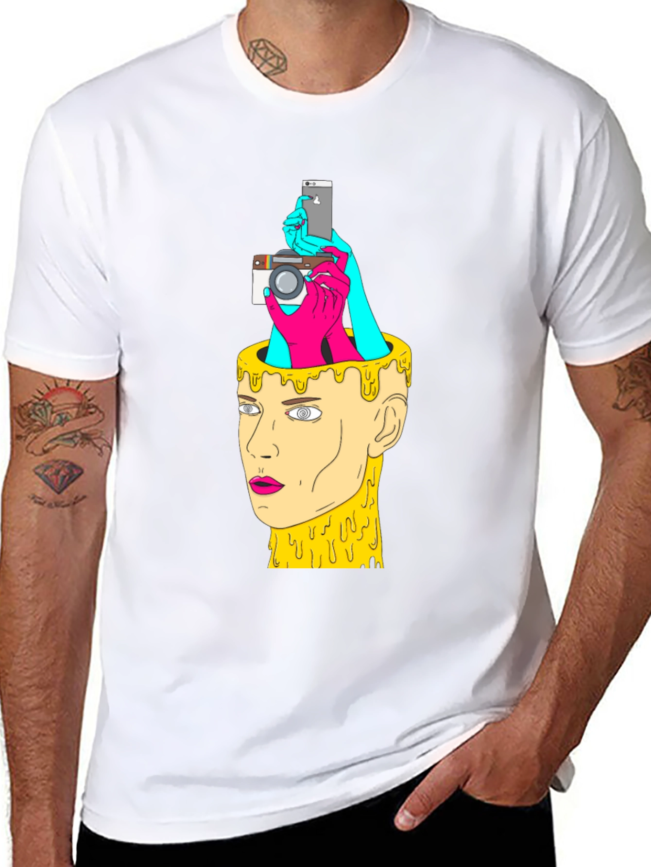 Creative Mind Graphic Tee - Black Cotton T-Shirt