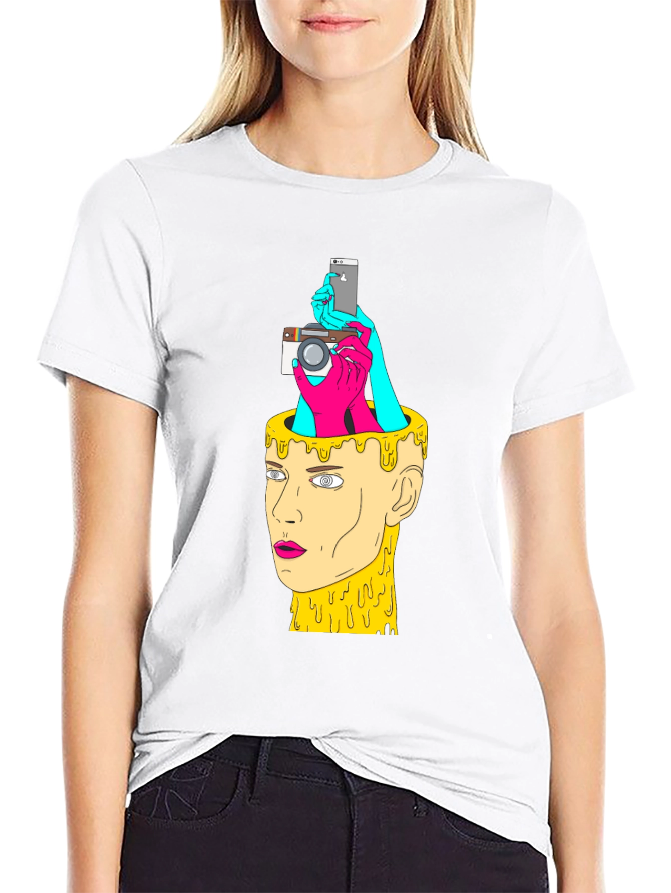 Creative Mind Graphic Tee - Black Cotton T-Shirt