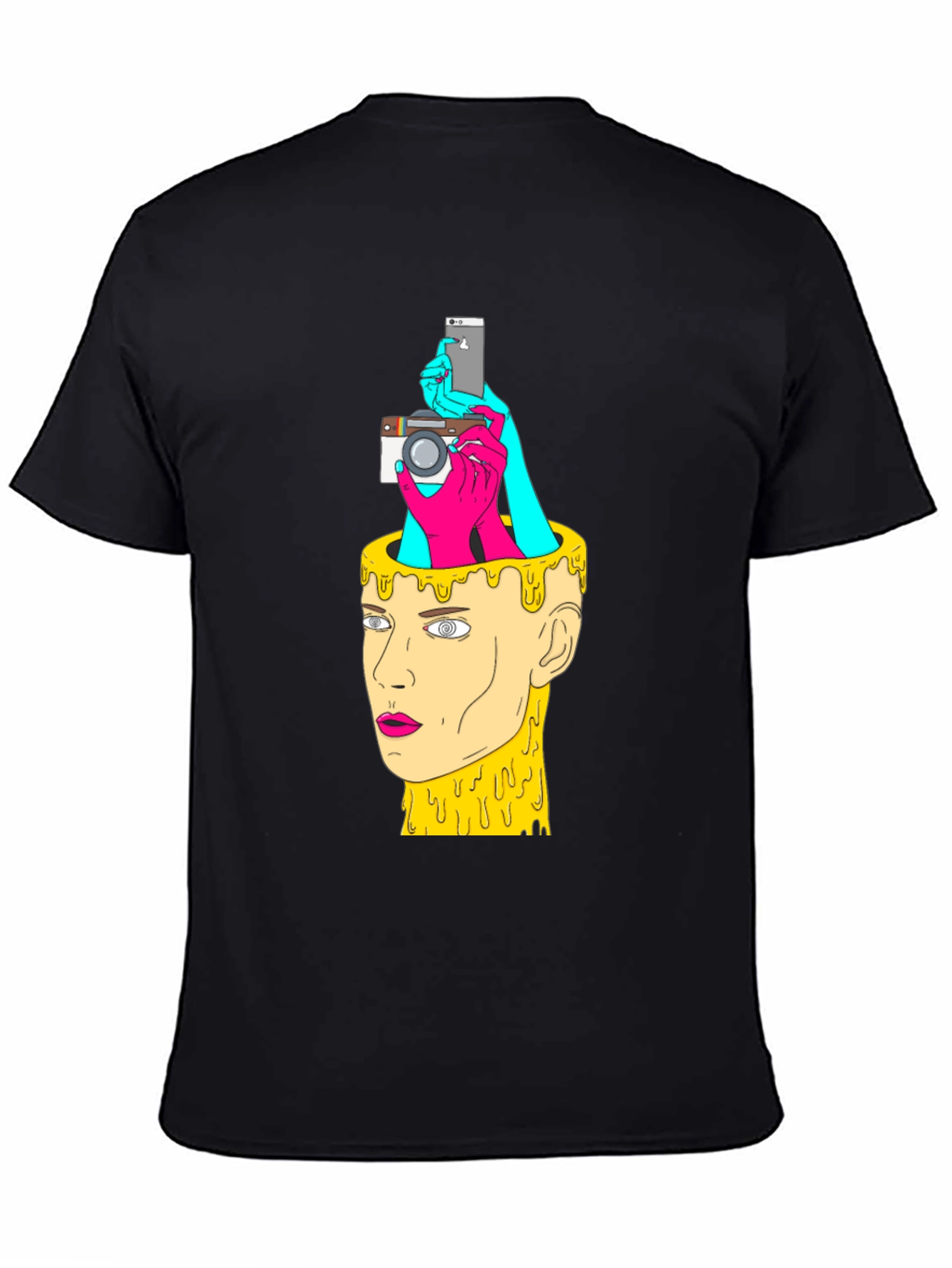 Creative Mind Graphic Tee - Black Cotton T-Shirt