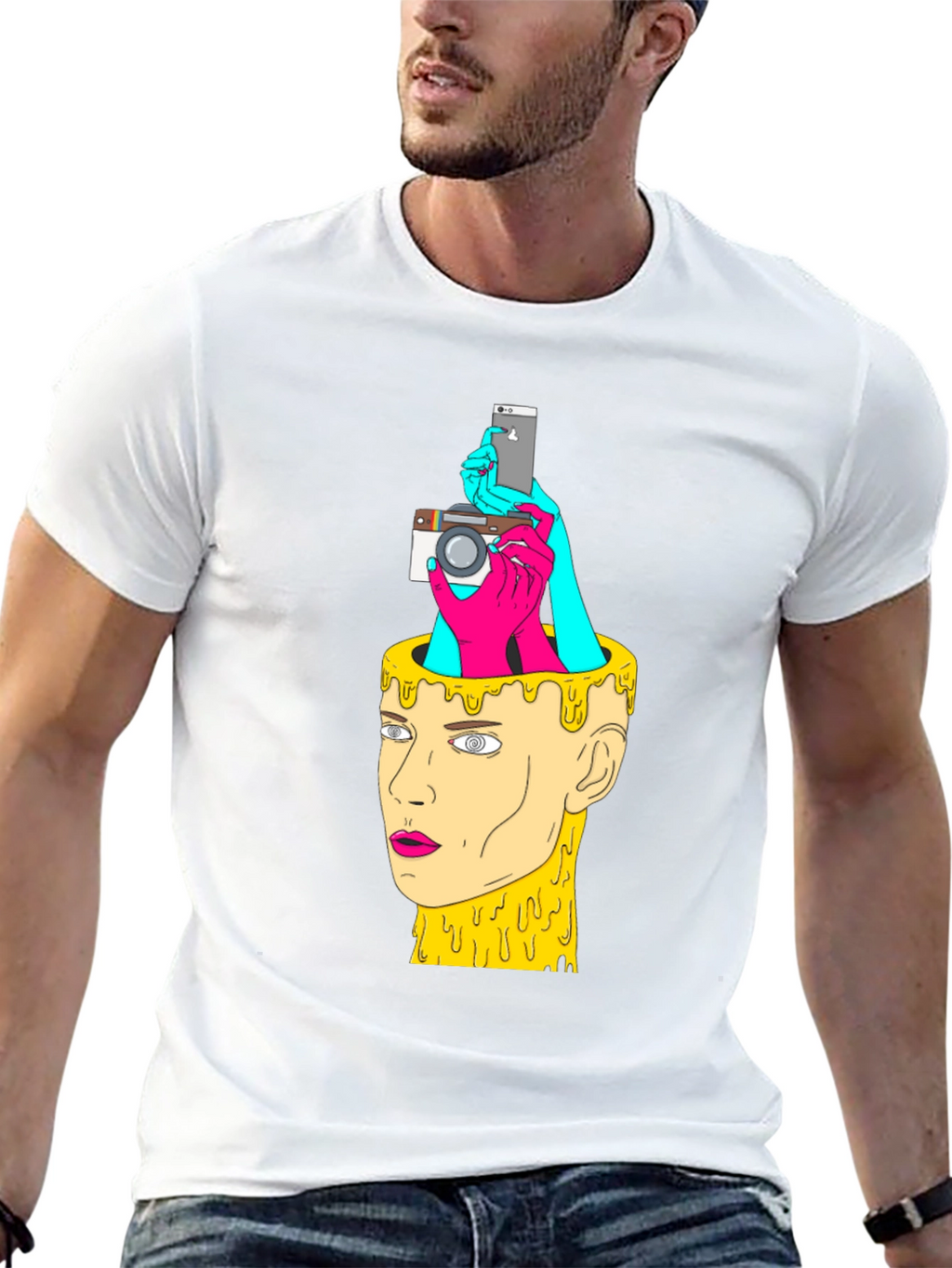 Creative Mind Graphic Tee - Black Cotton T-Shirt