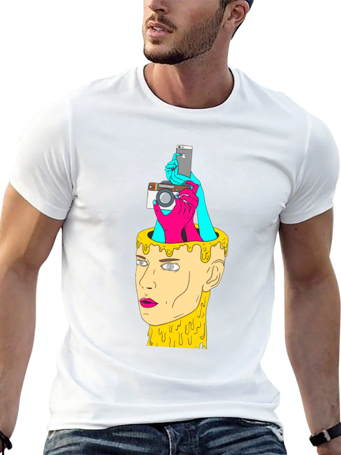 Creative Mind Graphic Tee - Black Cotton T-Shirt