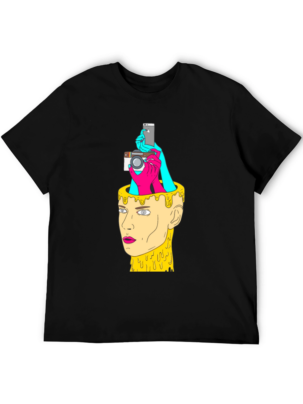 Creative Mind Graphic Tee - Black Cotton T-Shirt