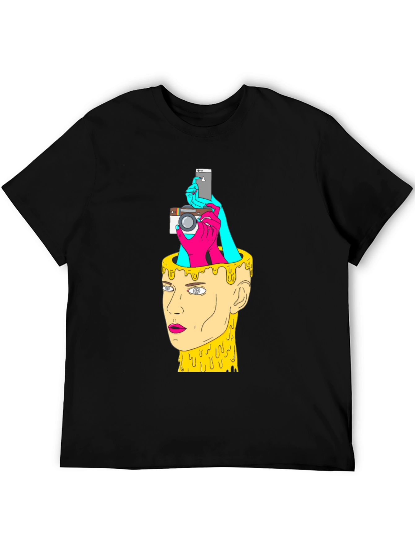 Creative Mind Graphic Tee - Black Cotton T-Shirt