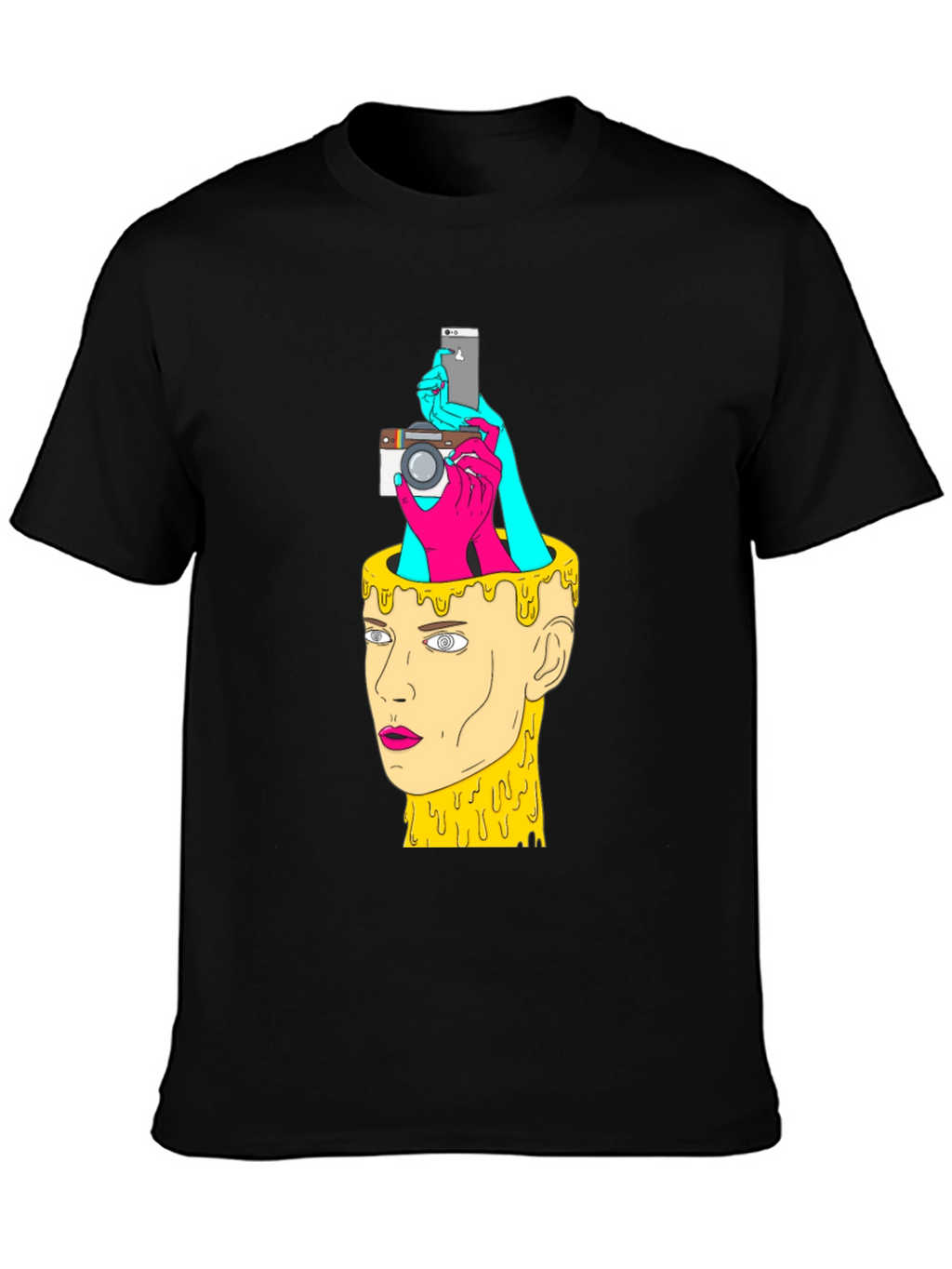 Creative Mind Graphic Tee - Black Cotton T-Shirt