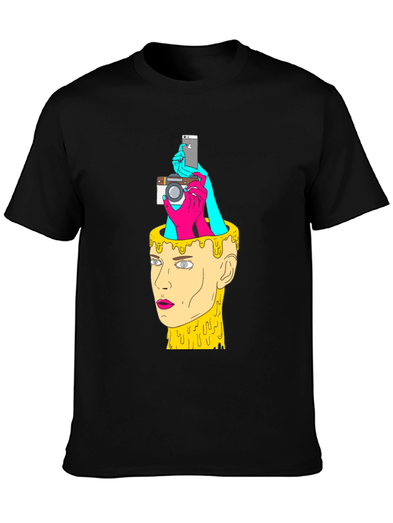 Creative Mind Graphic Tee - Black Cotton T-Shirt