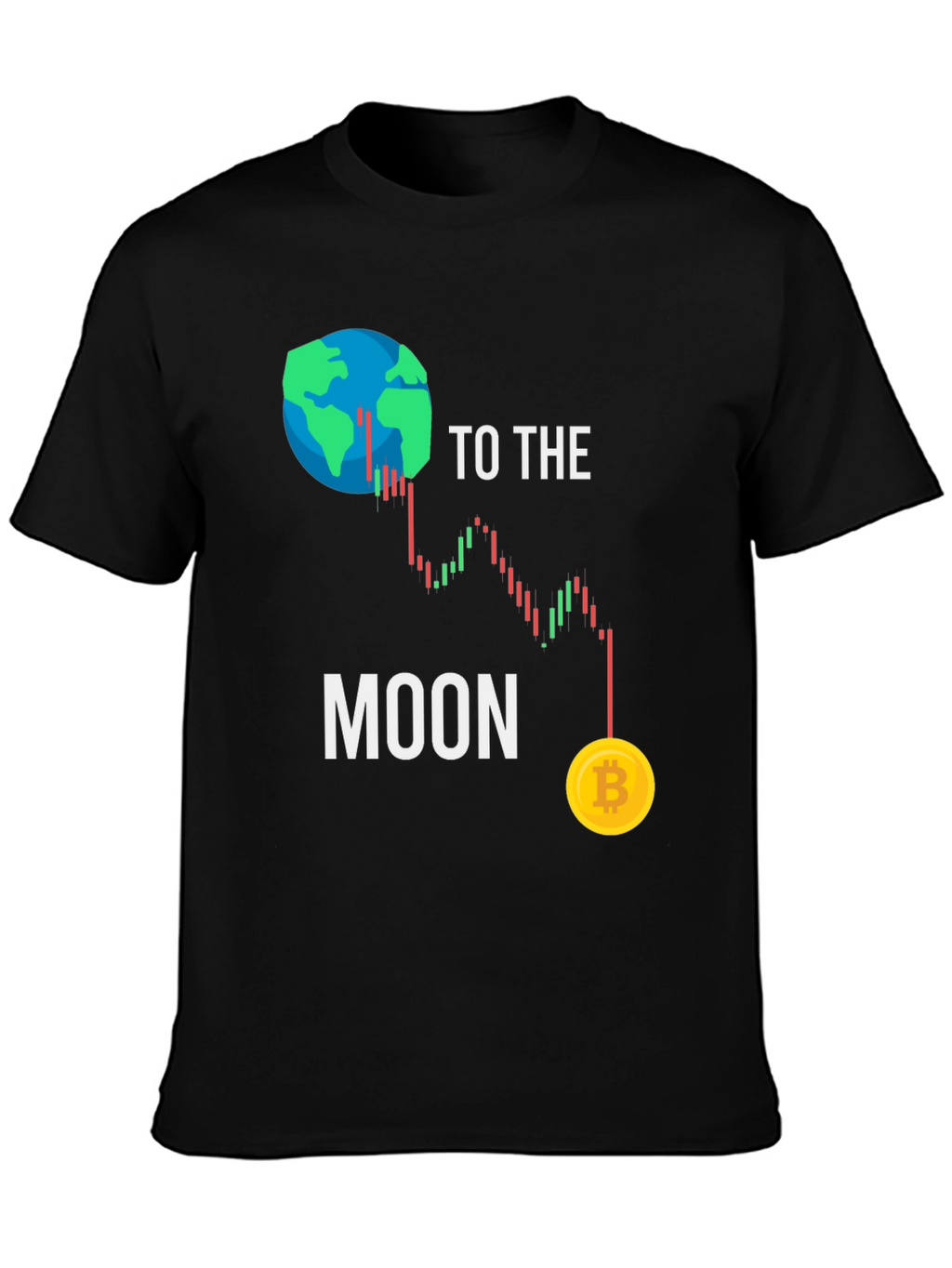 To the Moon Bitcoin Graphic T-Shirt