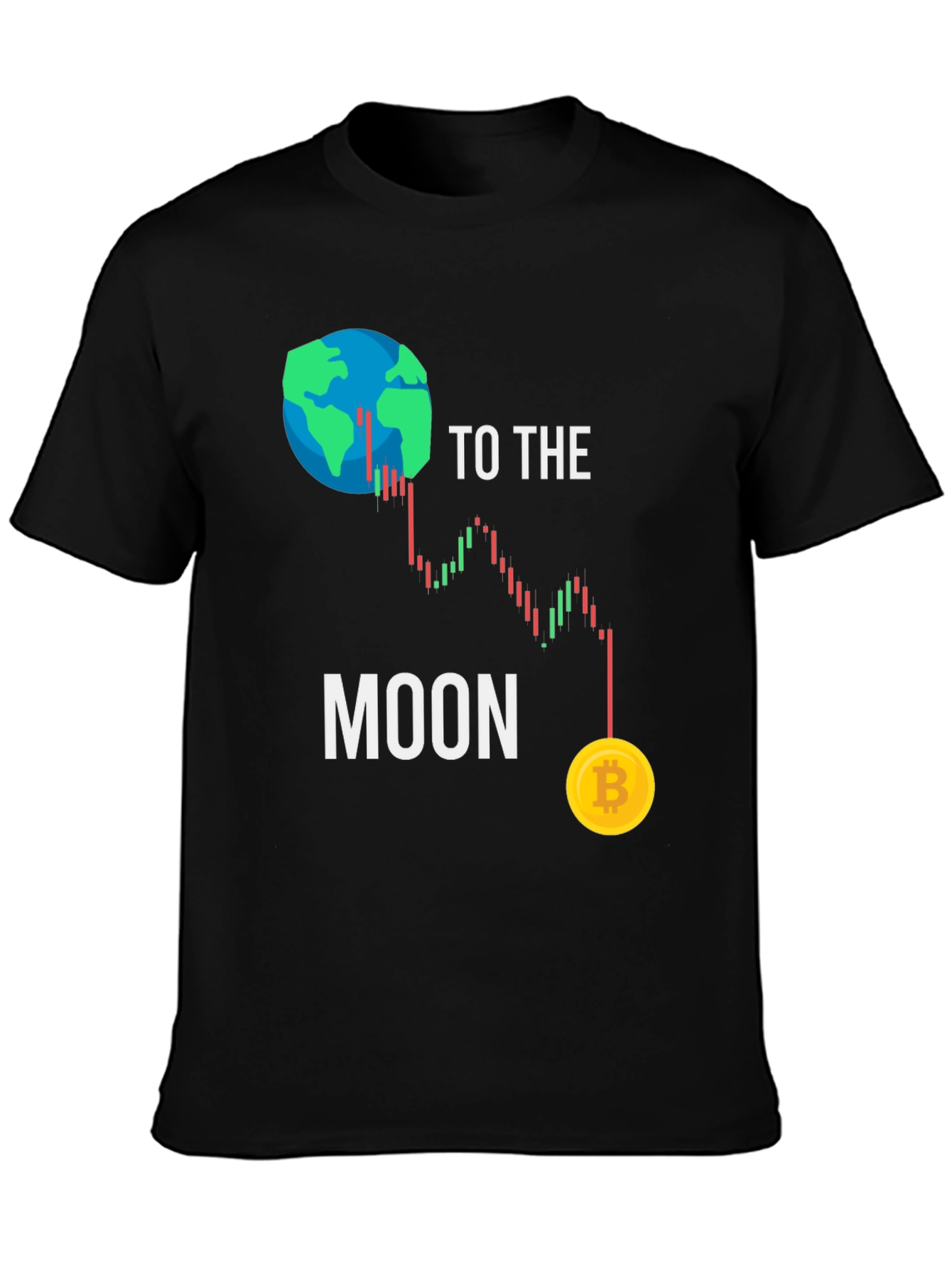To the Moon Bitcoin Graphic T-Shirt