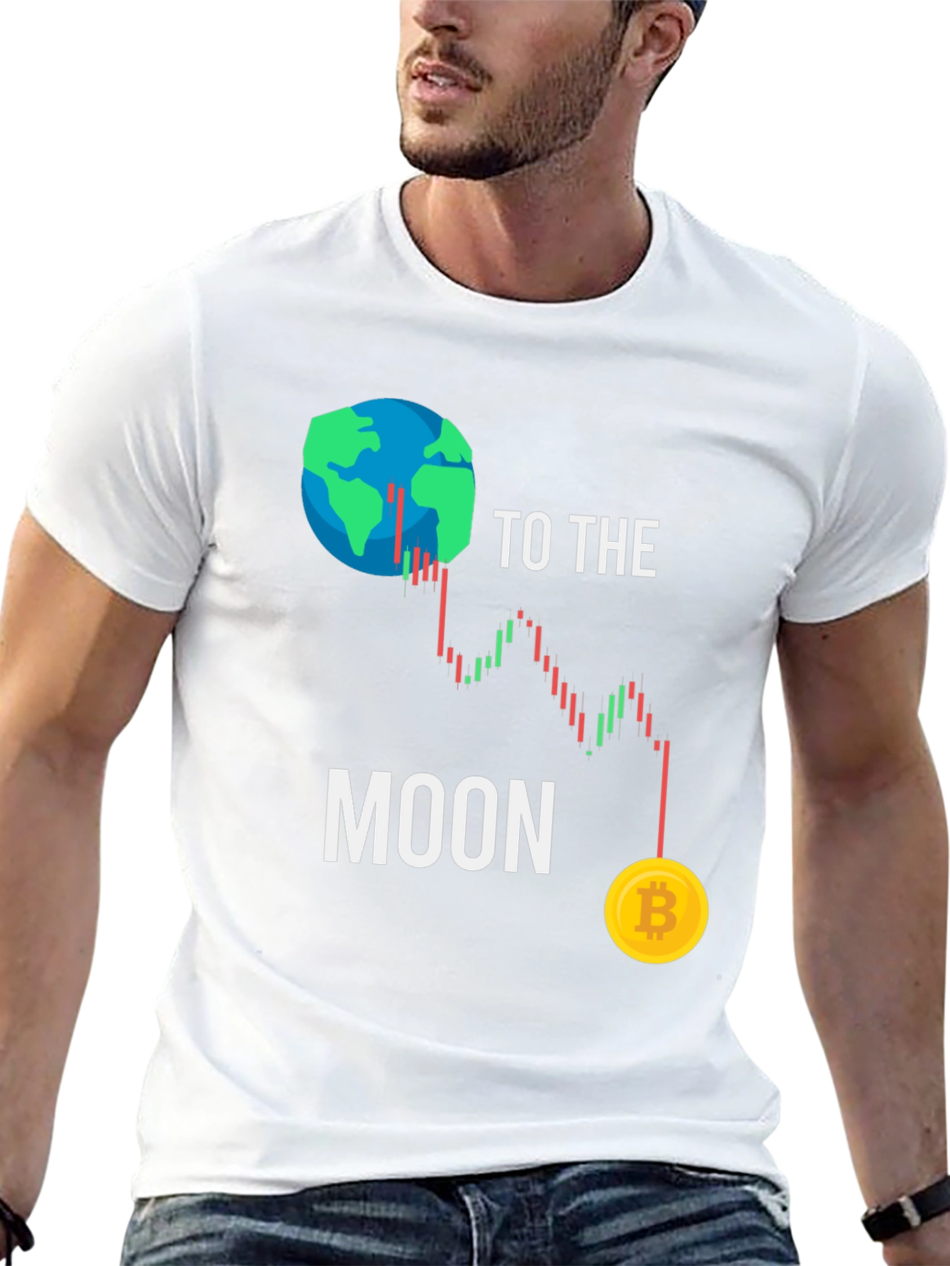 To the Moon Bitcoin Graphic T-Shirt