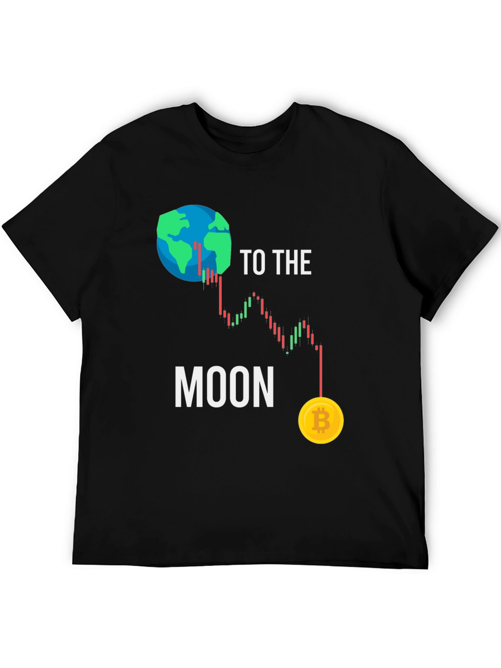 To the Moon Bitcoin Graphic T-Shirt