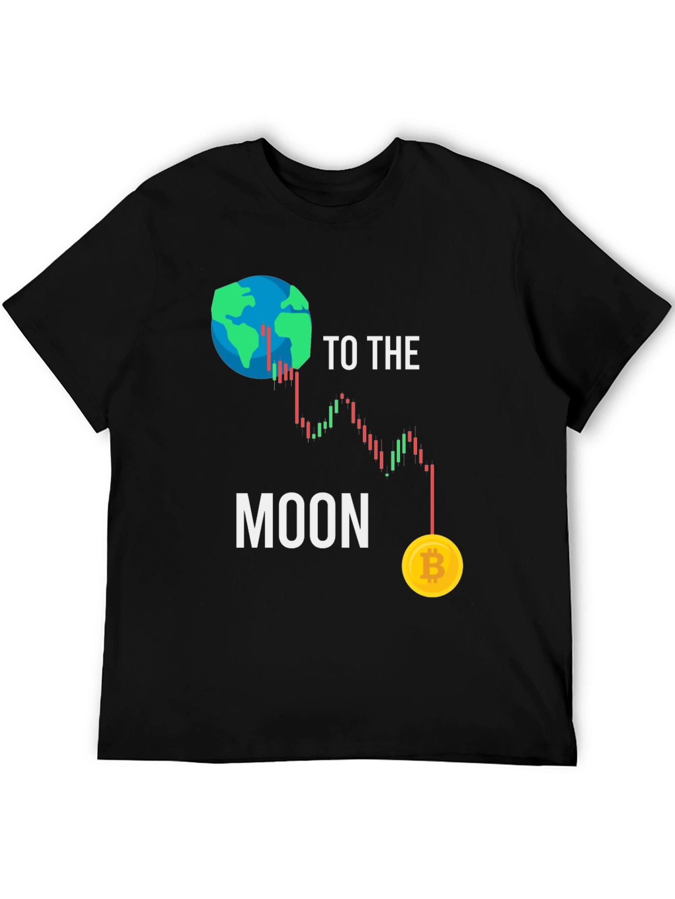 To the Moon Bitcoin Graphic T-Shirt