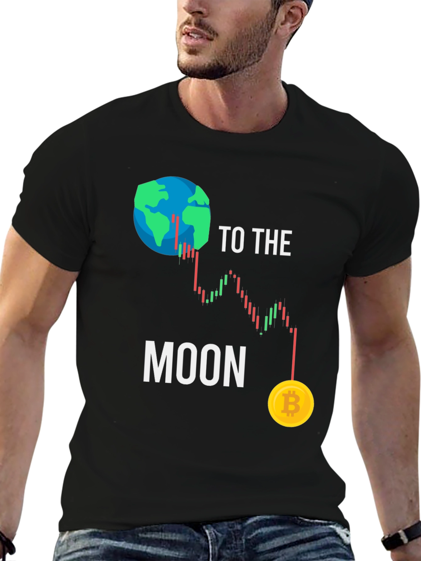 To the Moon Bitcoin Graphic T-Shirt