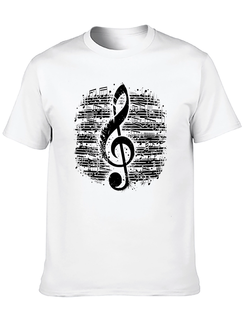 Musical Note Treble Clef Graphic T-Shirt