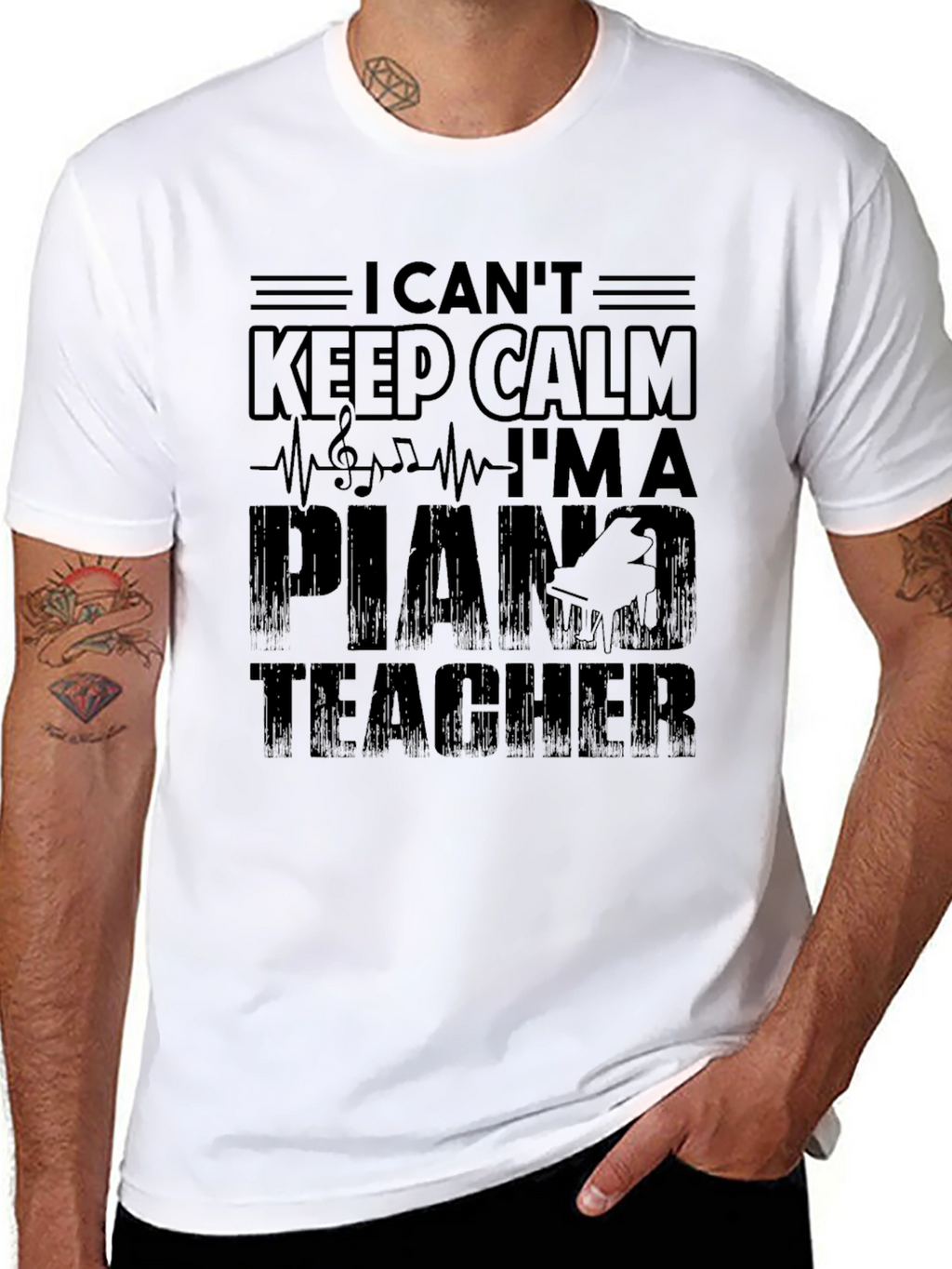 I Cant Keep Calm Piano Teacher Graphic T-Shirt