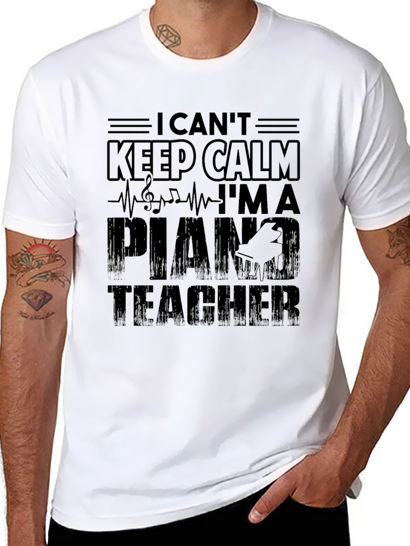 I Cant Keep Calm Piano Teacher Graphic T-Shirt