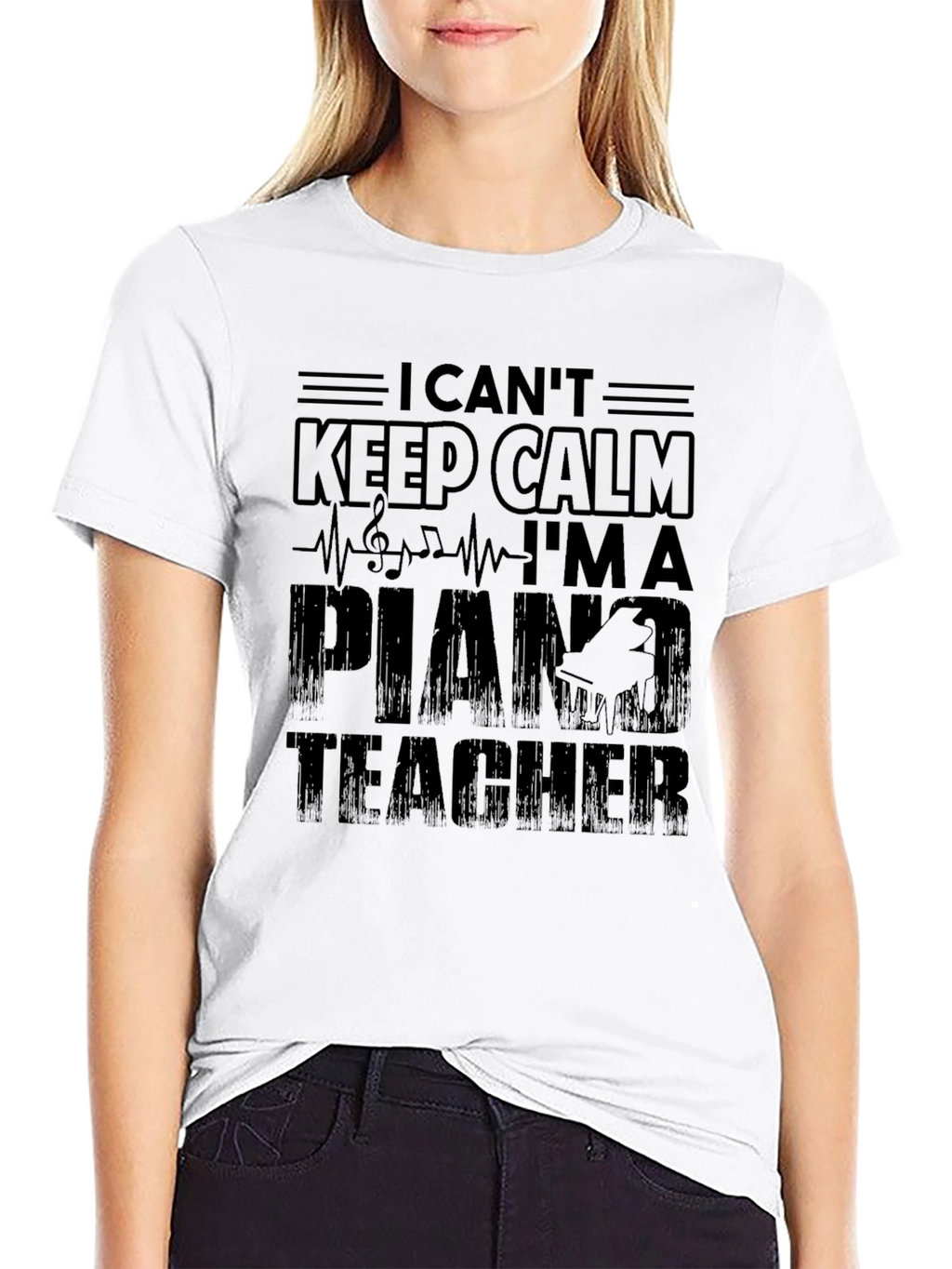 I Cant Keep Calm Piano Teacher Graphic T-Shirt