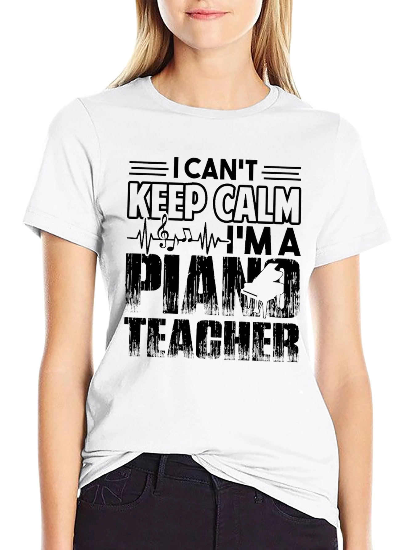I Cant Keep Calm Piano Teacher Graphic T-Shirt