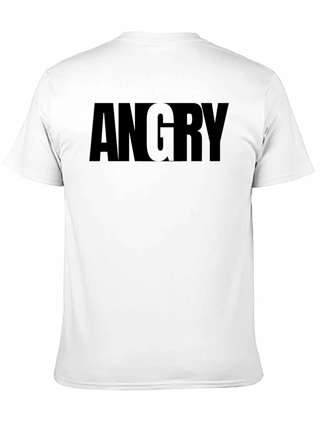 Angry Graphic Tee - Black Cotton T-Shirt