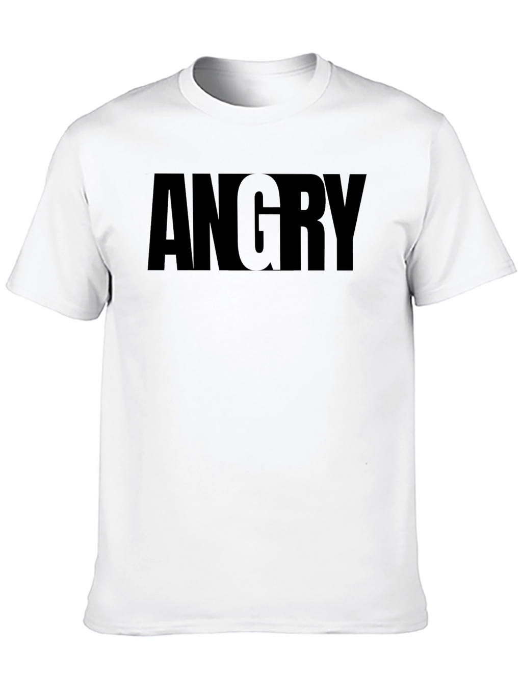 Angry Graphic Tee - Black Cotton T-Shirt