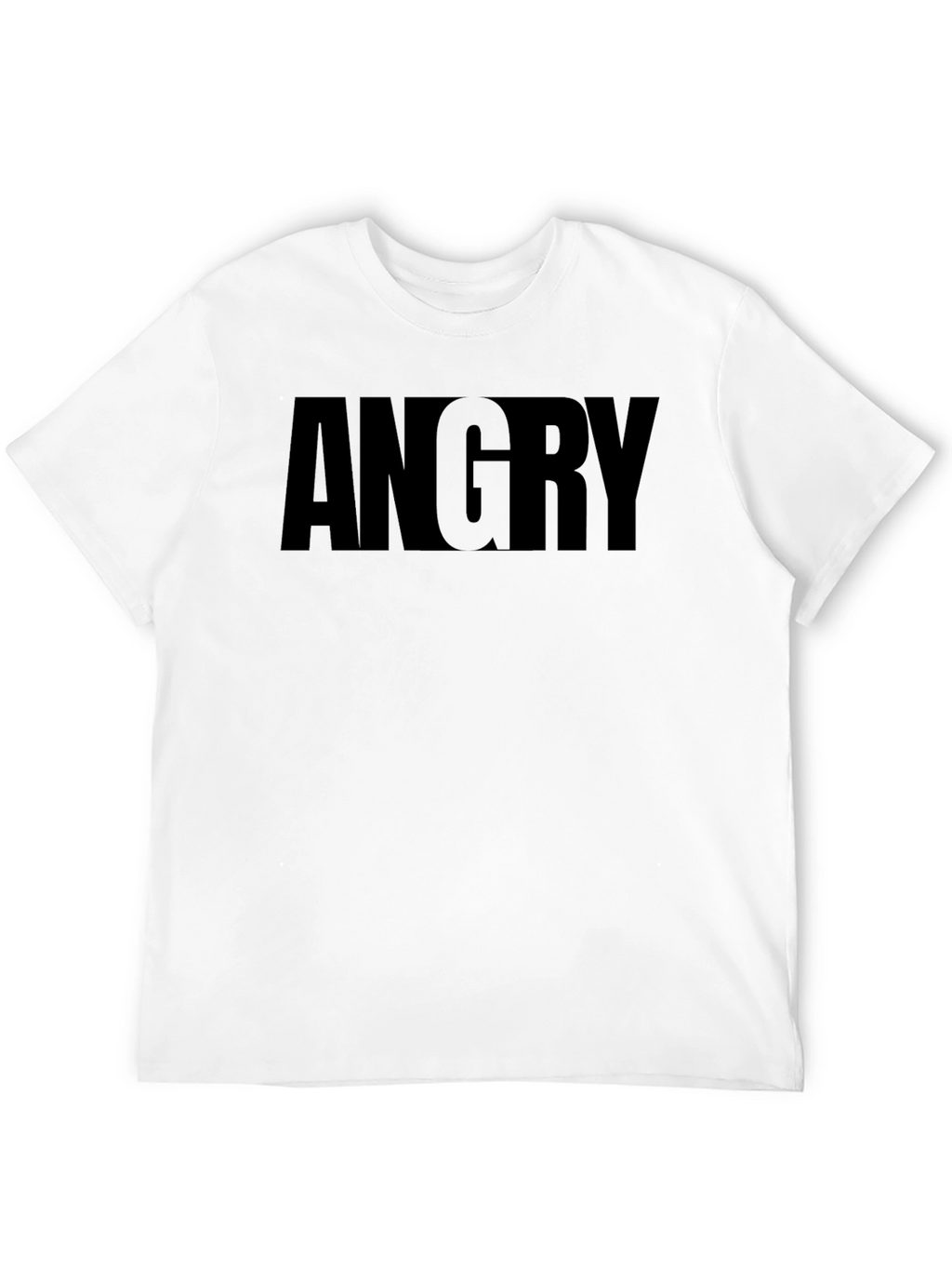 Angry Graphic Tee - Black Cotton T-Shirt