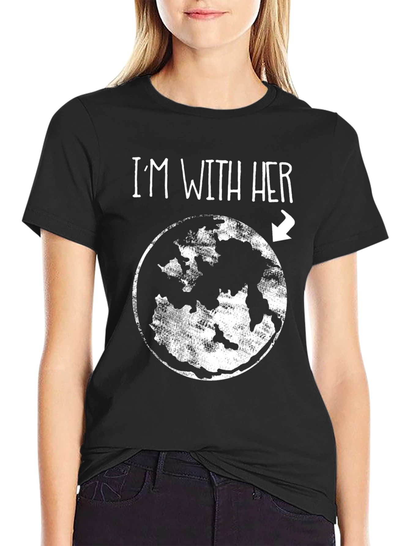 Im With Her Moon Earth T-Shirt