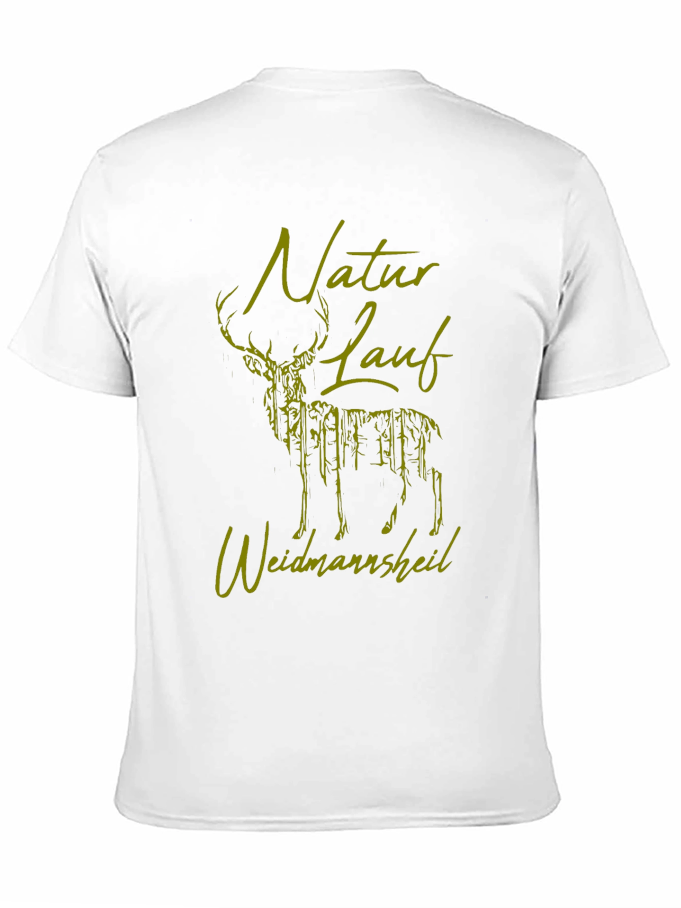 Nature Run Deer Graphic Tee - Black