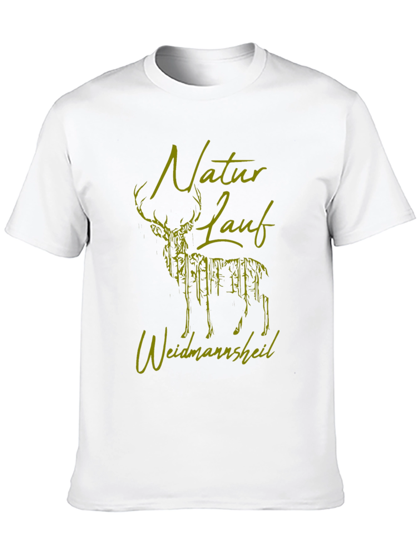 Nature Run Deer Graphic Tee - Black