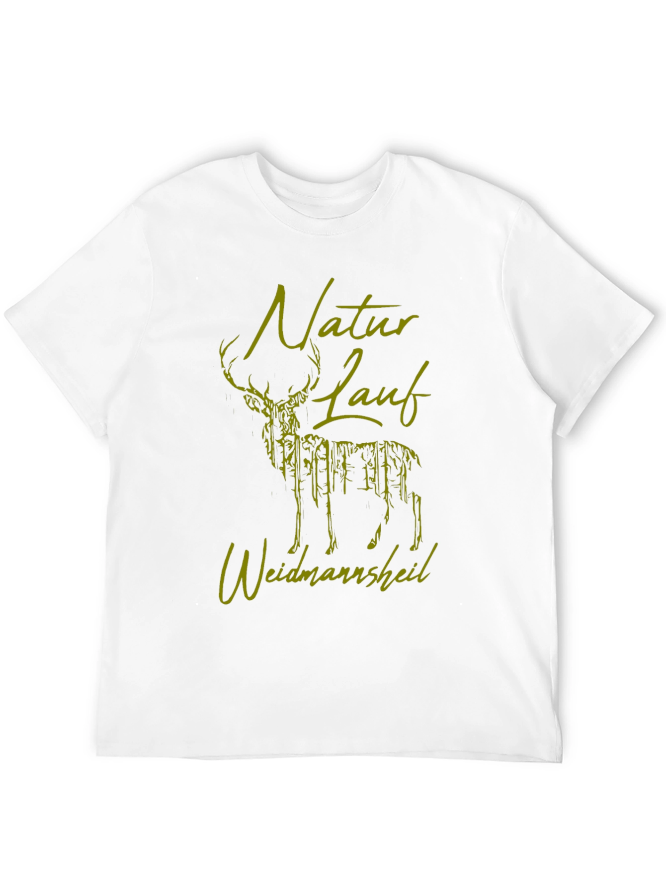 Nature Run Deer Graphic Tee - Black