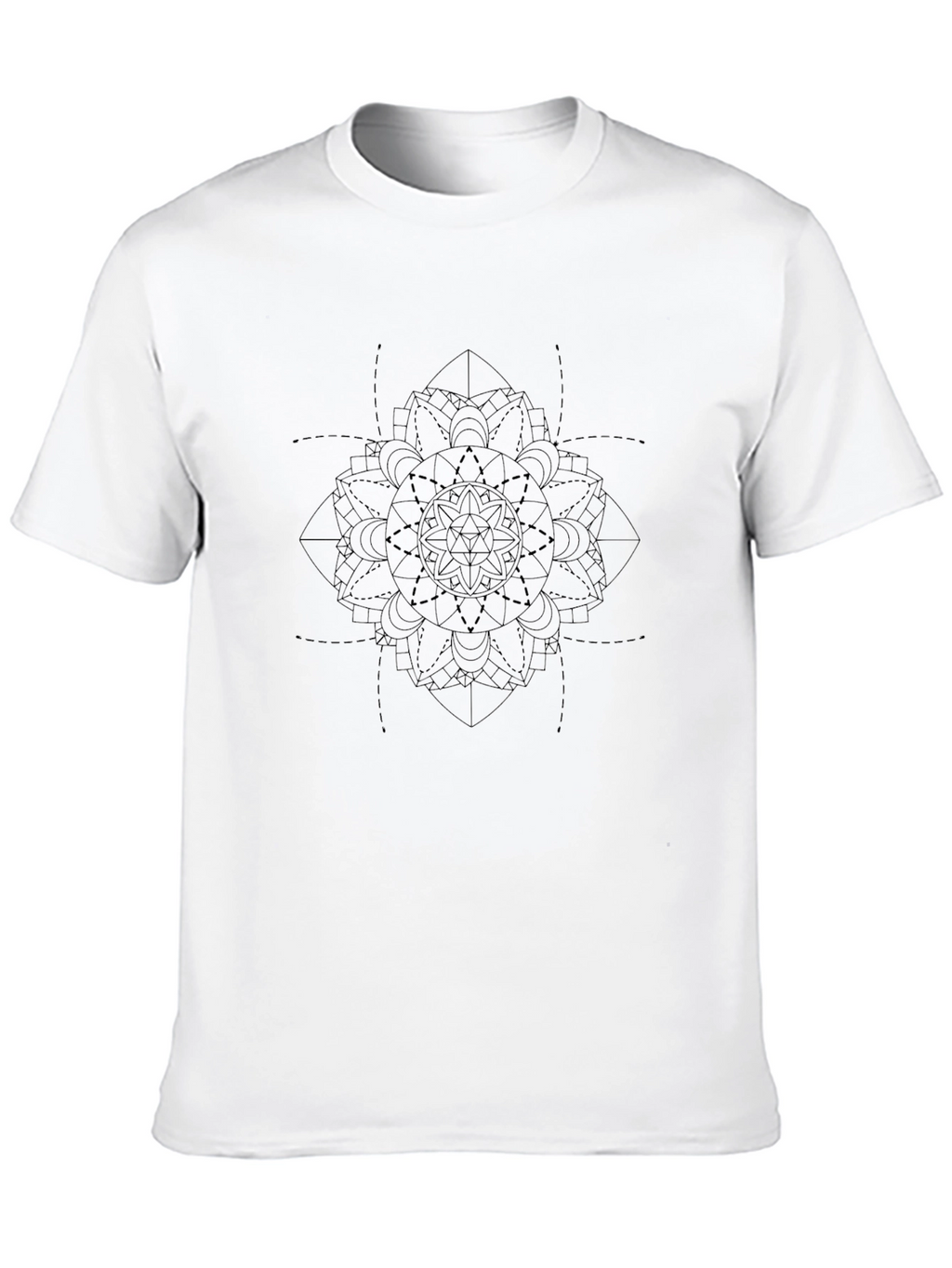 Geometric Mandala T-Shirt - Modern Minimalist Design