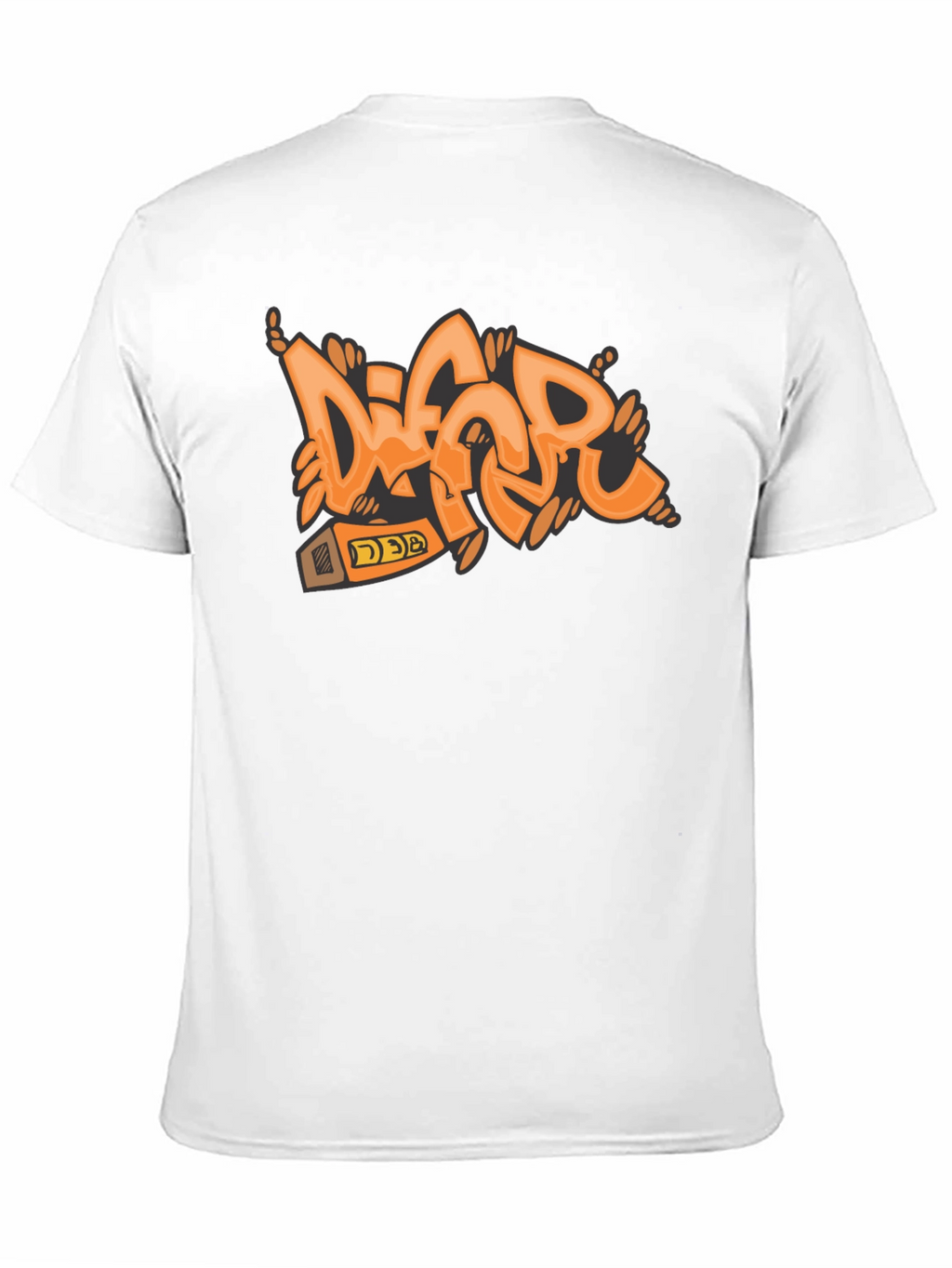 Orange Graffiti Style T-Shirt