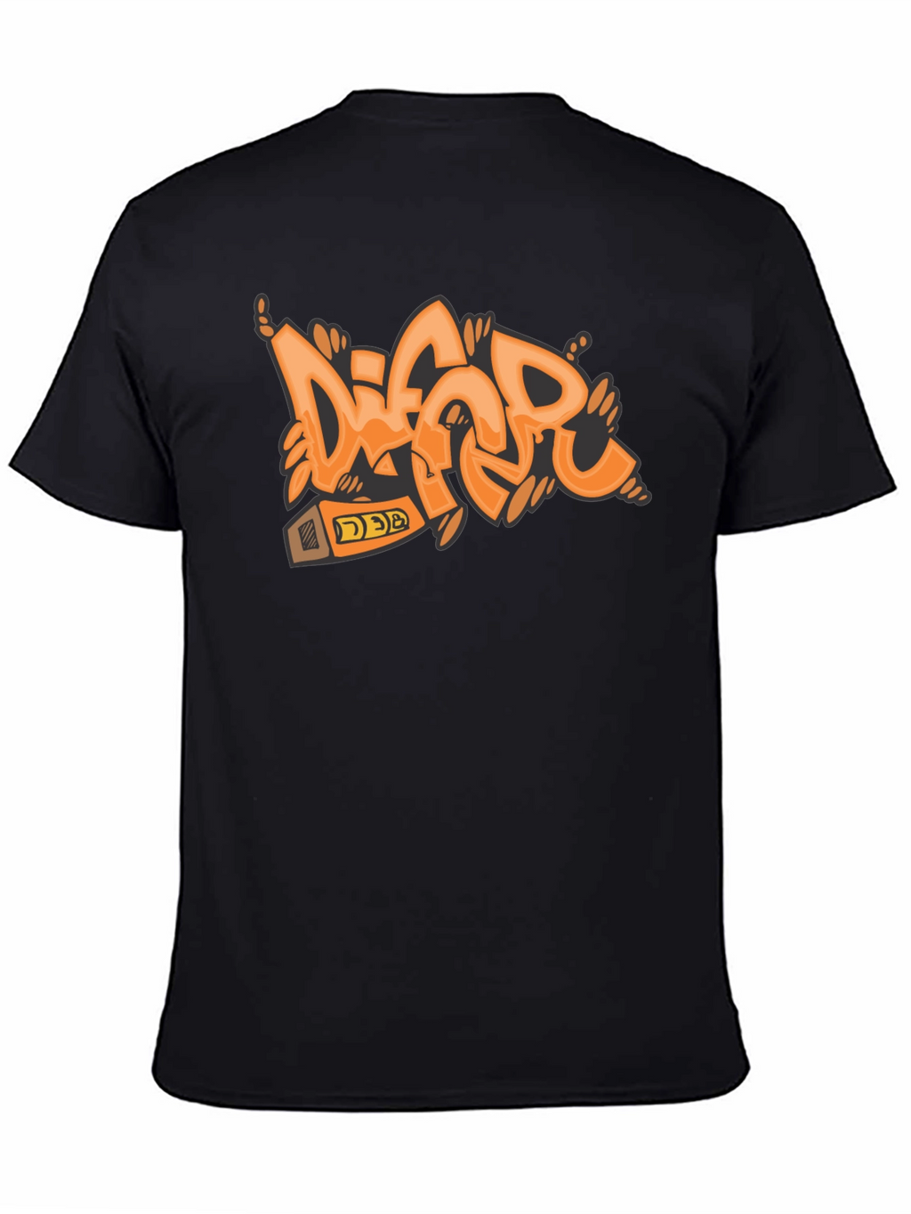 Orange Graffiti Style T-Shirt