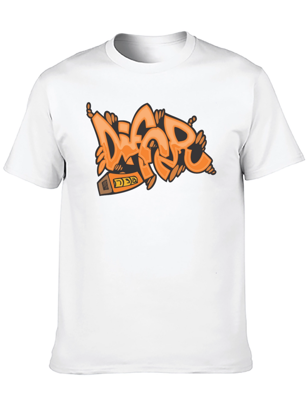 Orange Graffiti Style T-Shirt