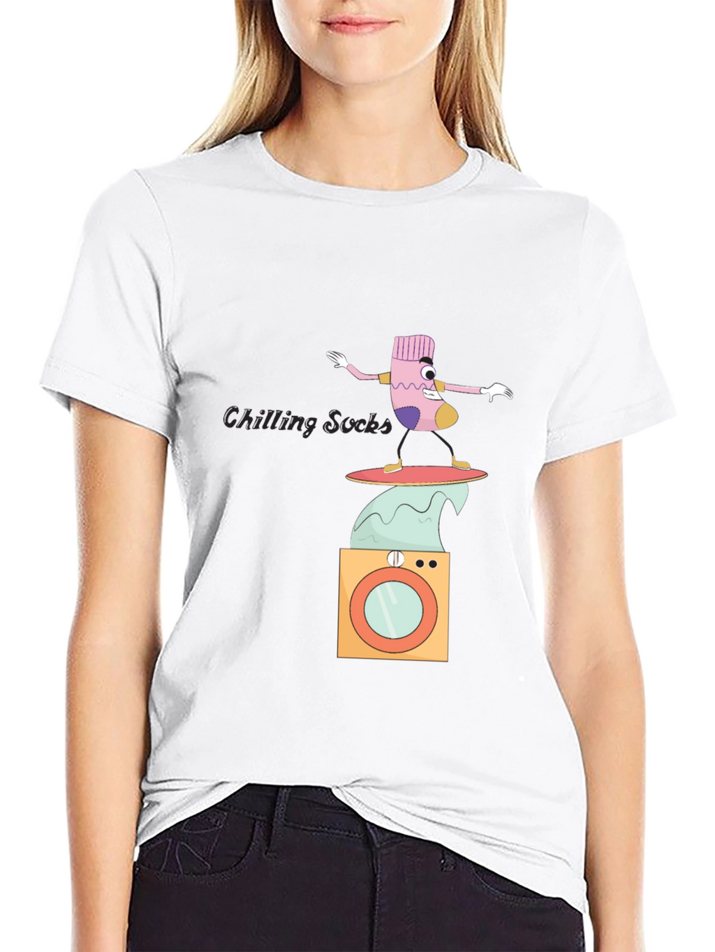 Surfing Sock Graphic Tee