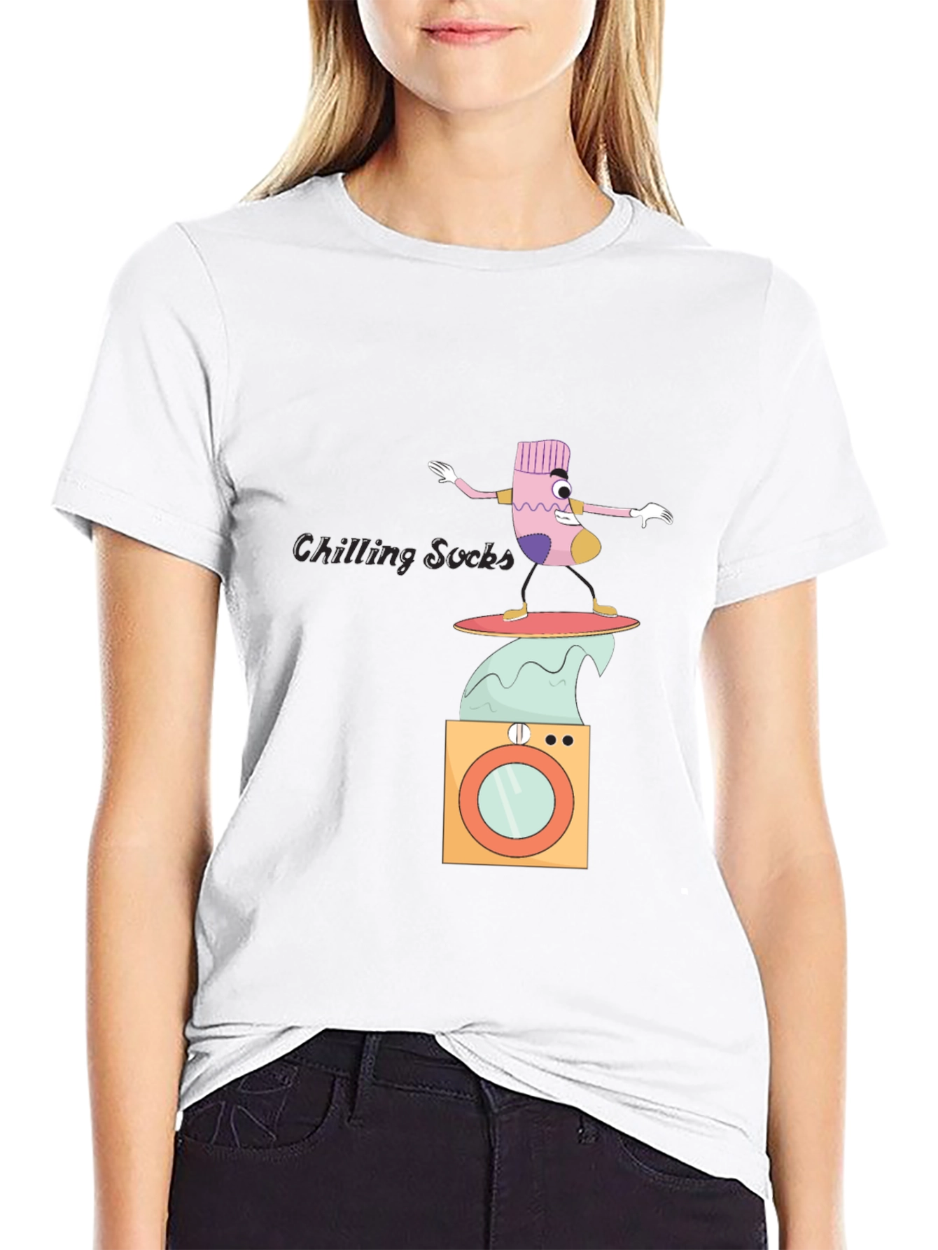 Surfing Sock Graphic Tee