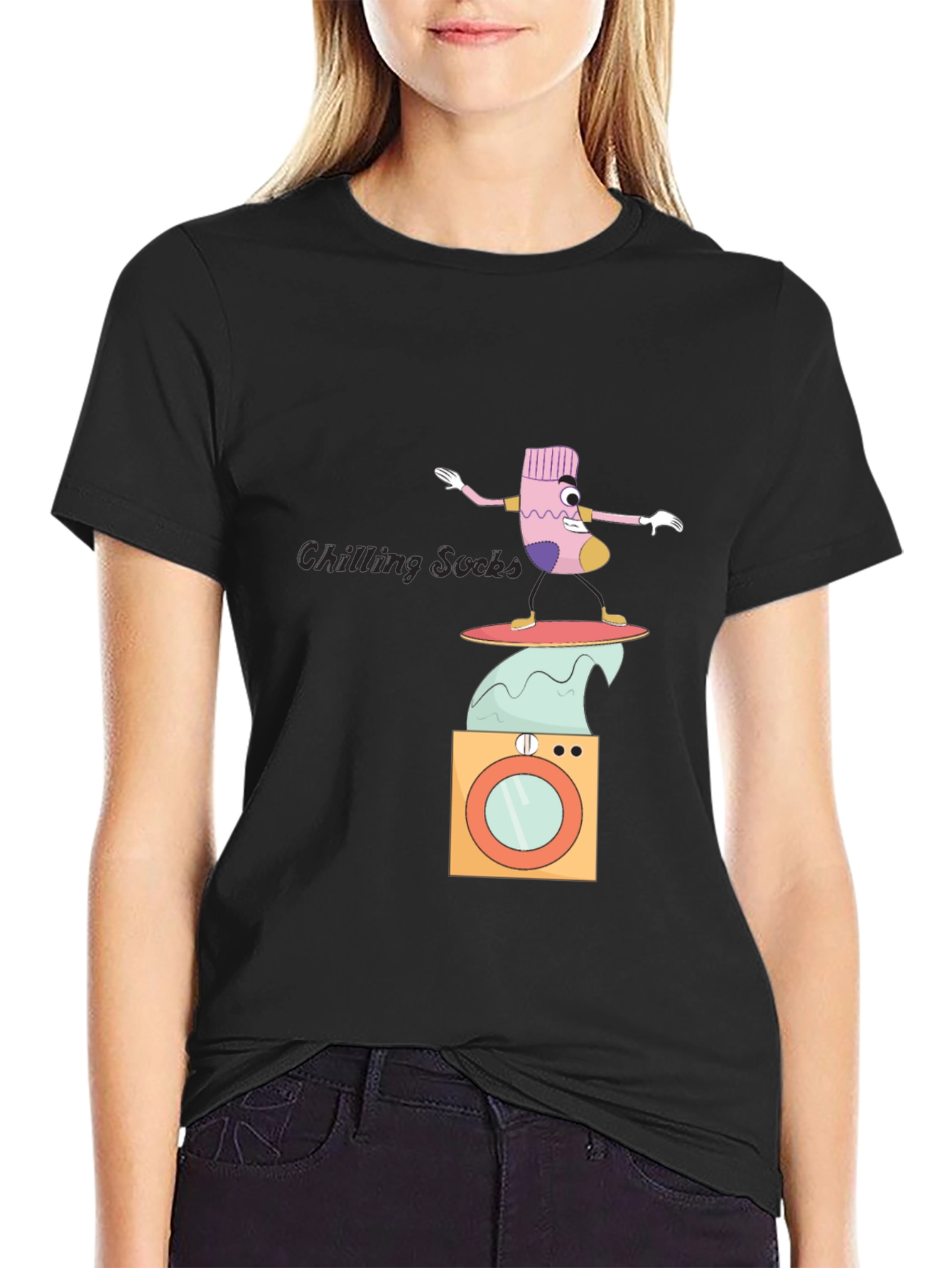 Surfing Sock Graphic Tee