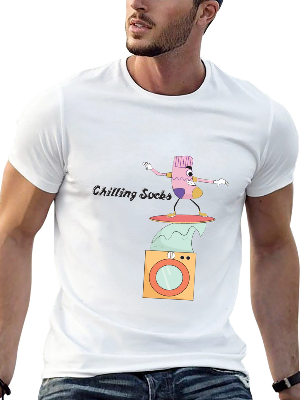Surfing Sock Graphic Tee