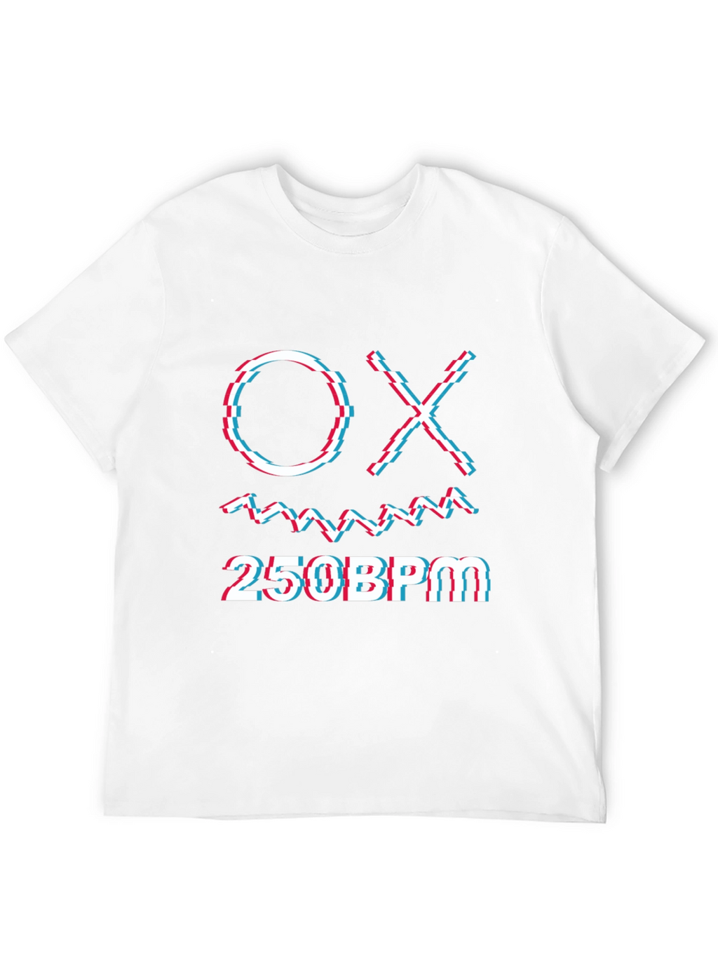 OX 250BPM Graphic Tee - Glitch Style