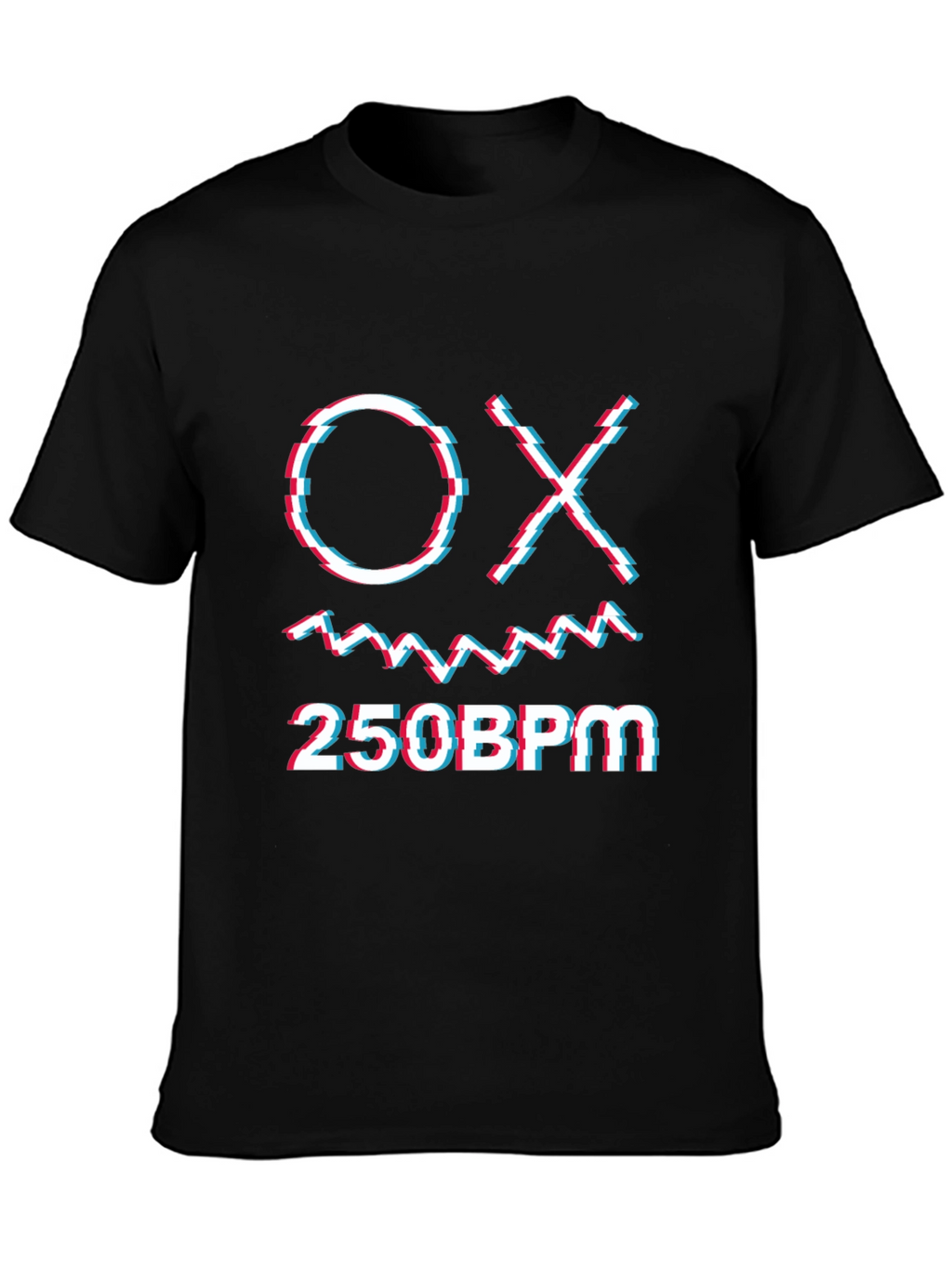 OX 250BPM Graphic Tee - Glitch Style
