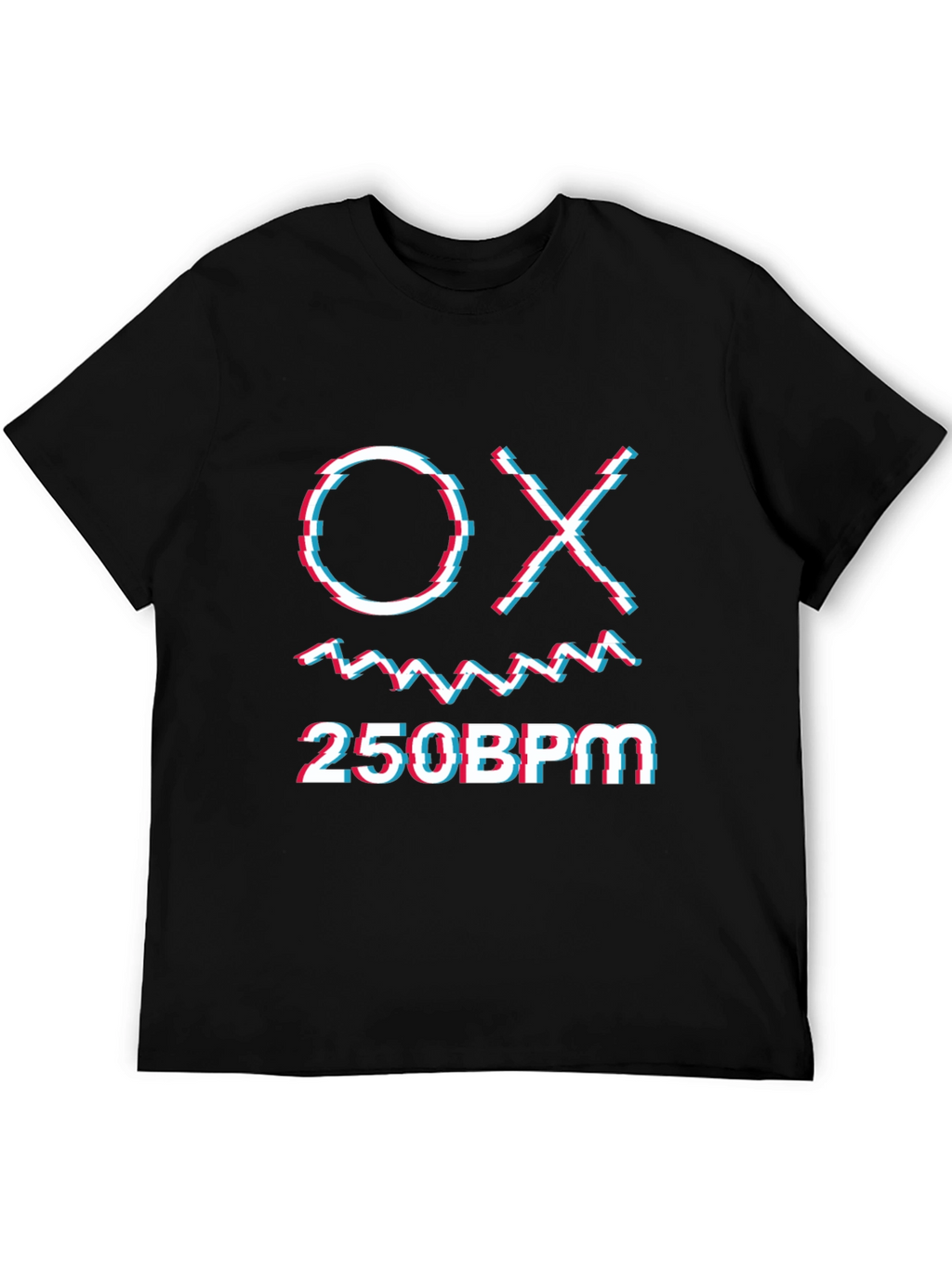 OX 250BPM Graphic Tee - Glitch Style