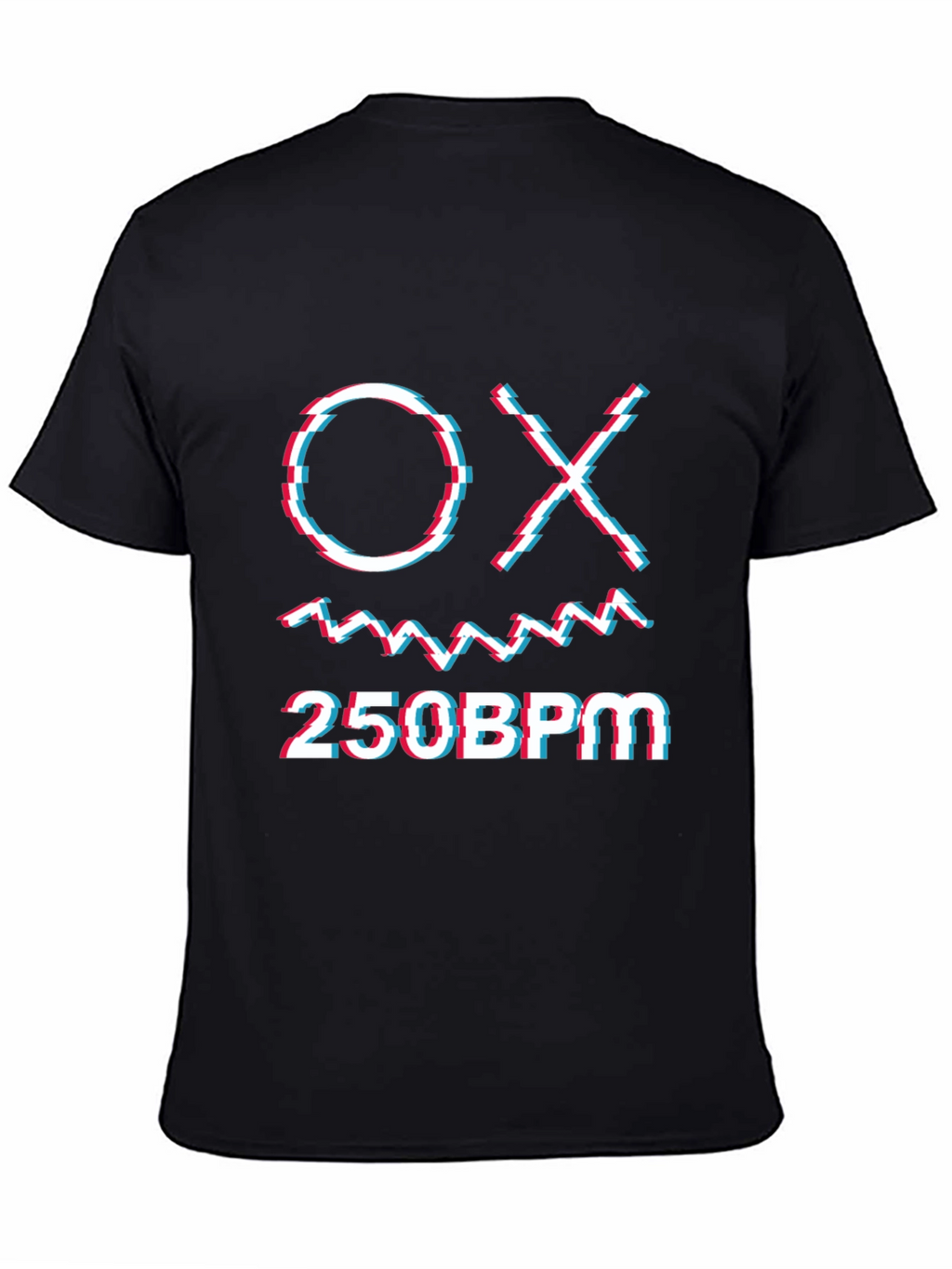 OX 250BPM Graphic Tee - Glitch Style