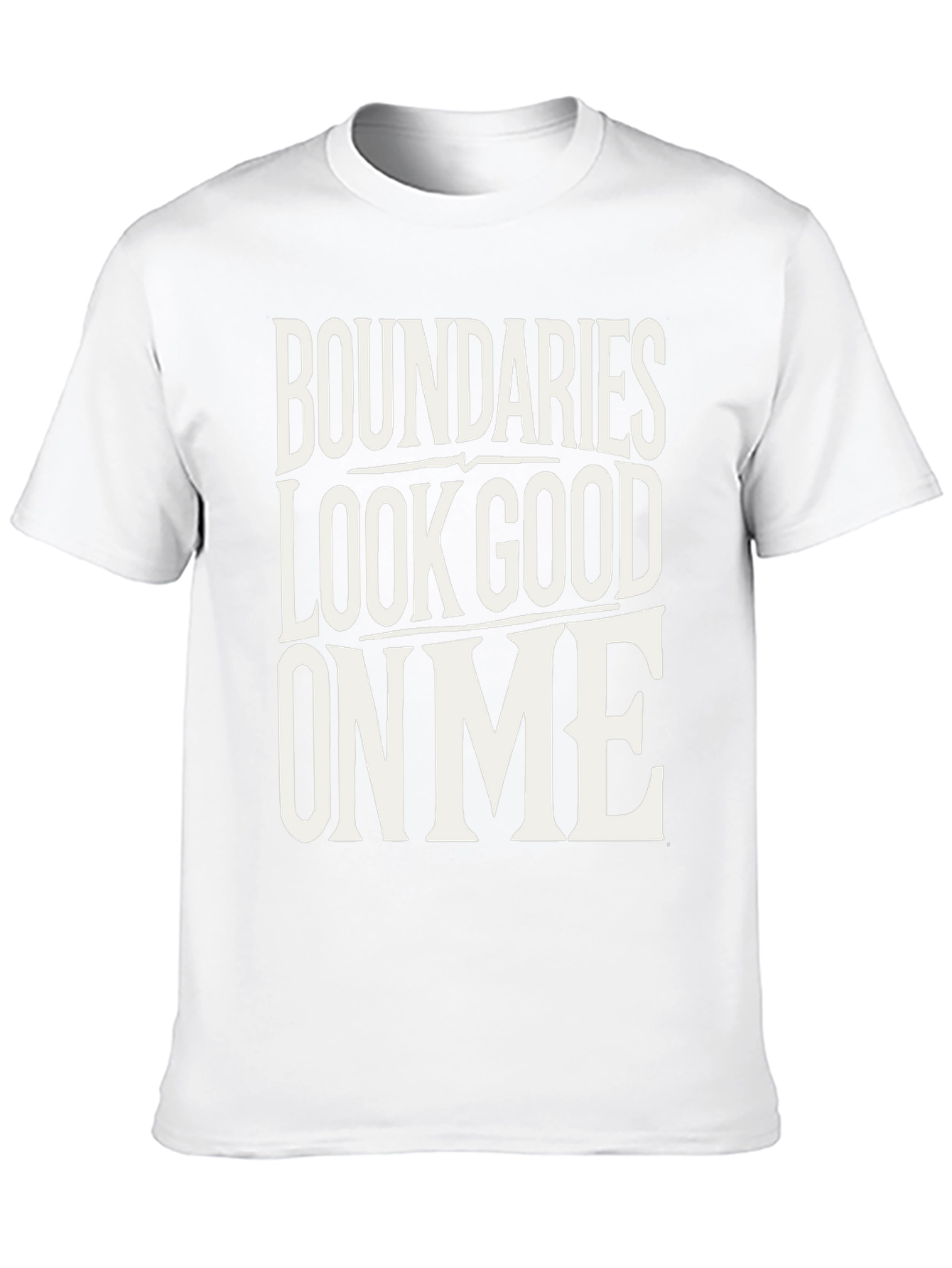 Boundaries Look Good On Me Black T-Shirt