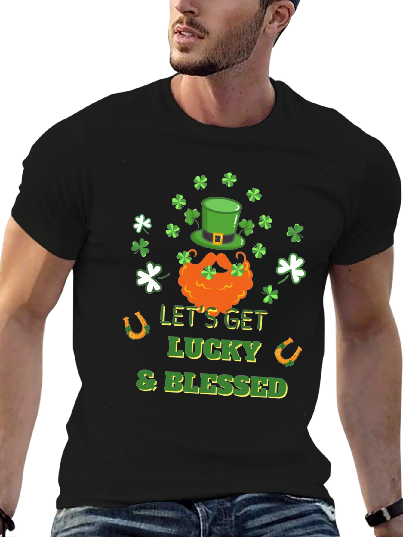 Lucky & Blessed St. Patricks Day Graphic Tee