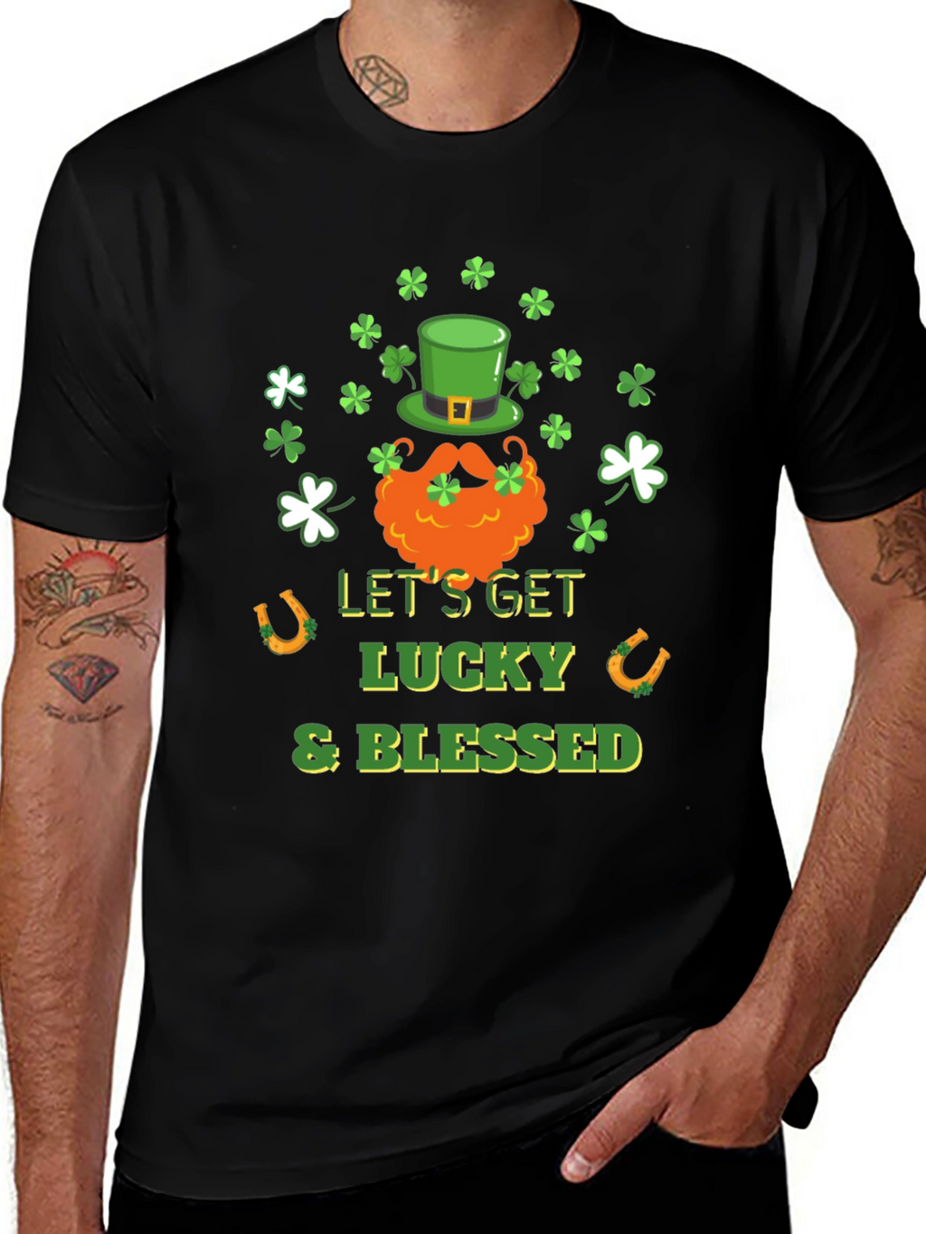 Lucky & Blessed St. Patricks Day Graphic Tee