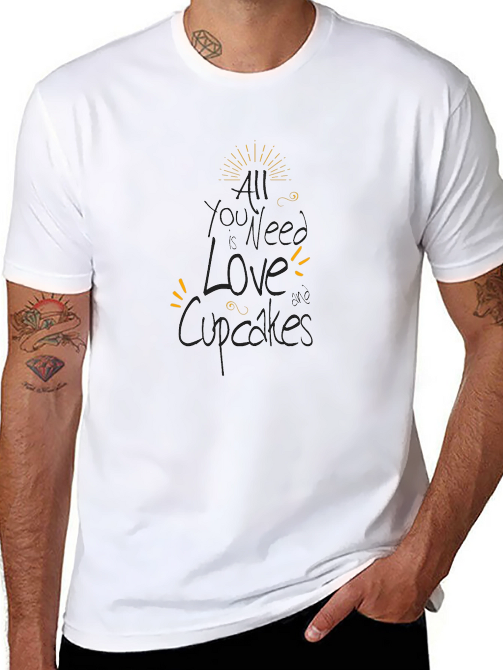 All You Need is Love and Cupcakes Black T-Shirt