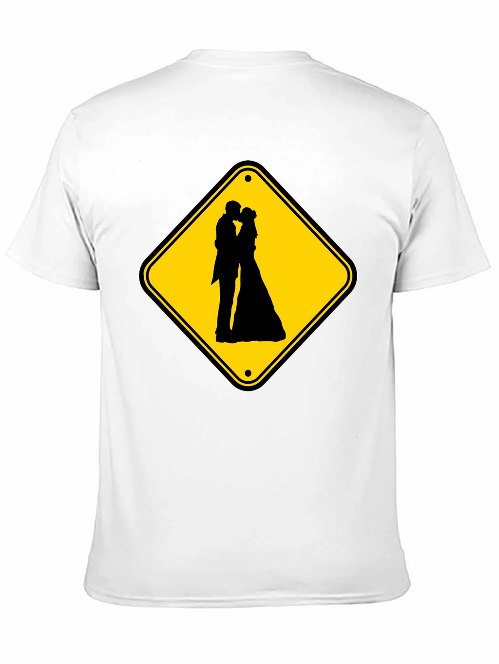 Wedding Ahead Sign T-Shirt - Novelty Black Tee