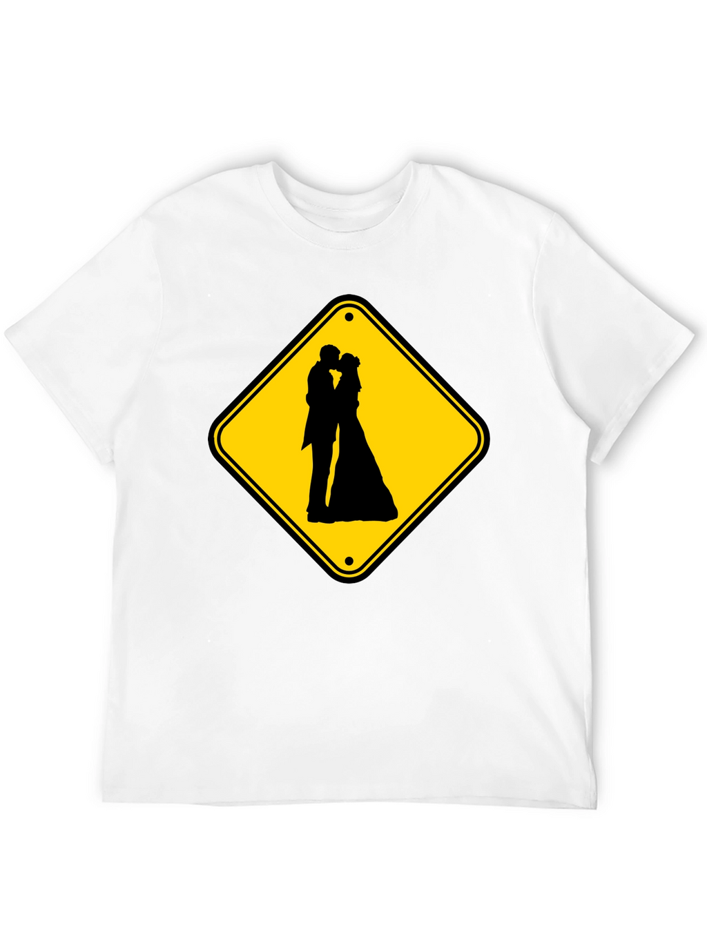 Wedding Ahead Sign T-Shirt - Novelty Black Tee