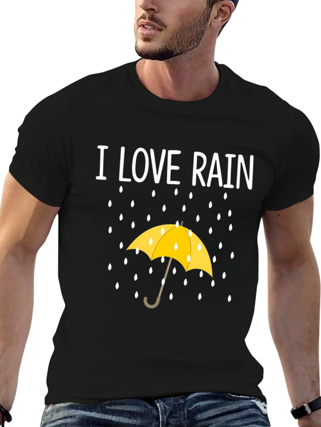I Love Rain T-Shirt - Weather Umbrella Graphic Tee