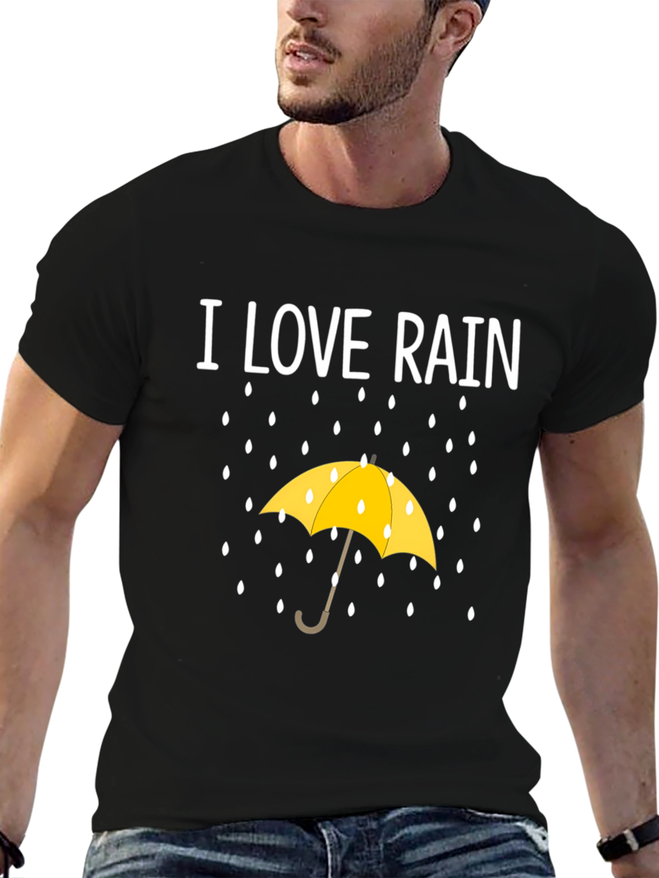 I Love Rain T-Shirt - Weather Umbrella Graphic Tee